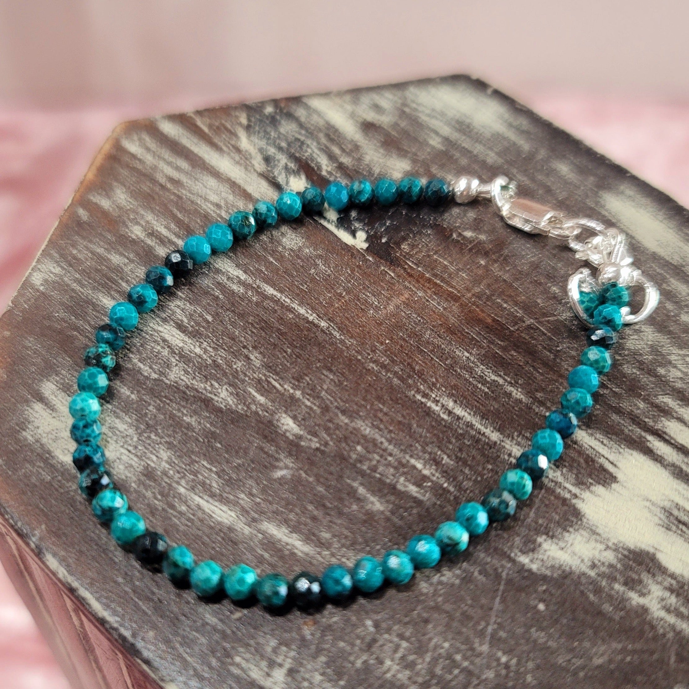 Chrysocolla Micro Faceted Bracelet
