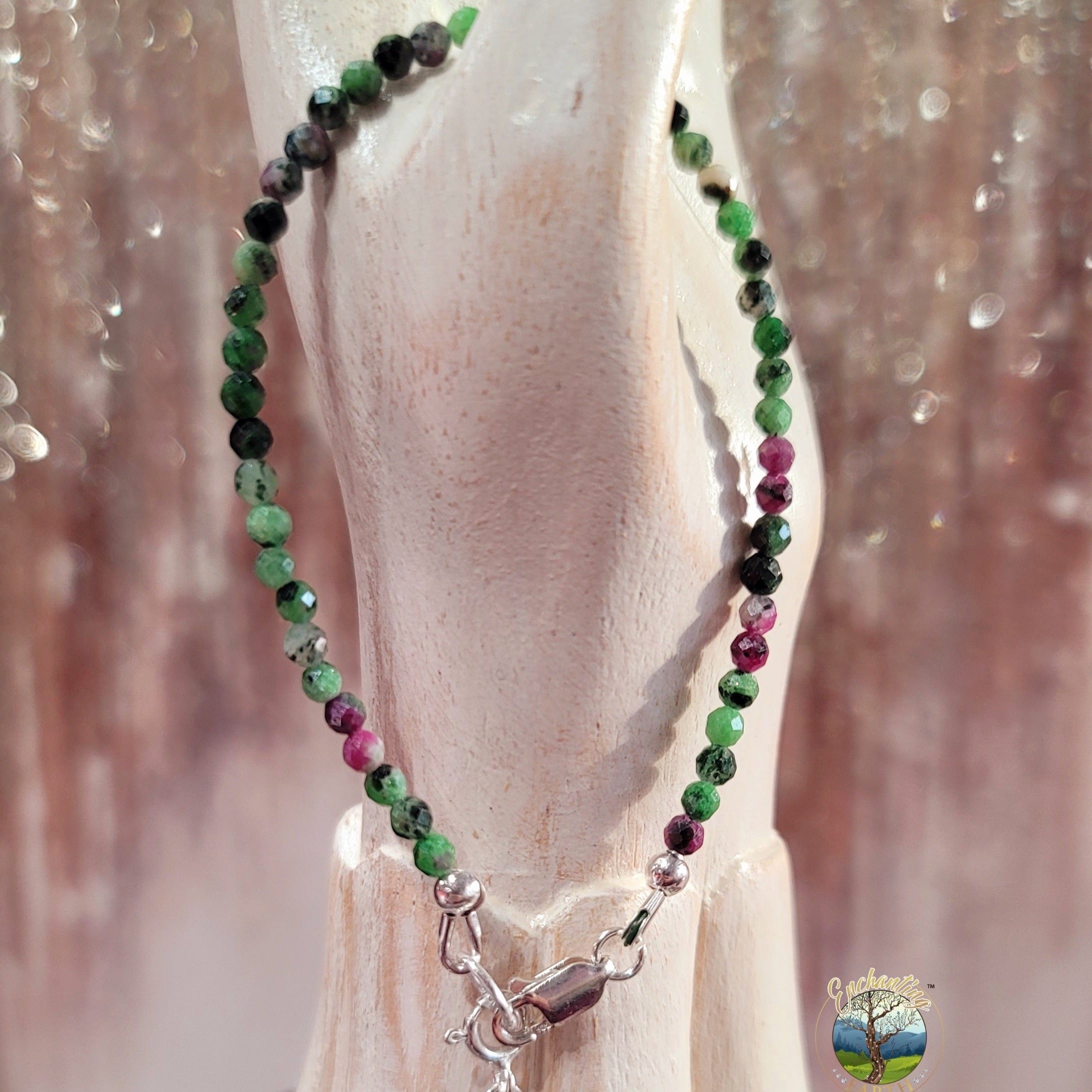 Ruby Zoisite Micro Faceted Bracelet for Harmonizing Relationships & Passion