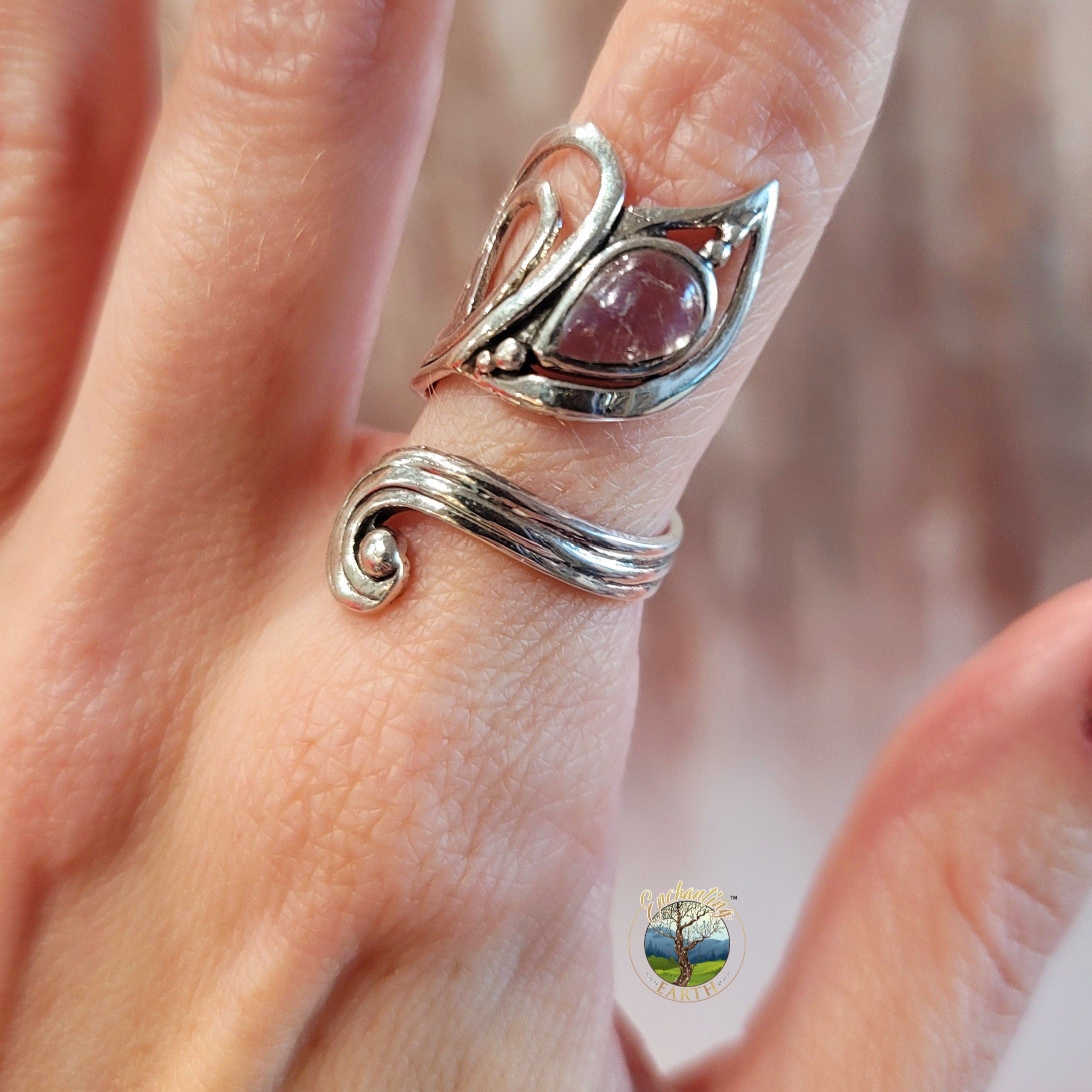 Rainbow Moonstone Mysterious .925 Silver Ring