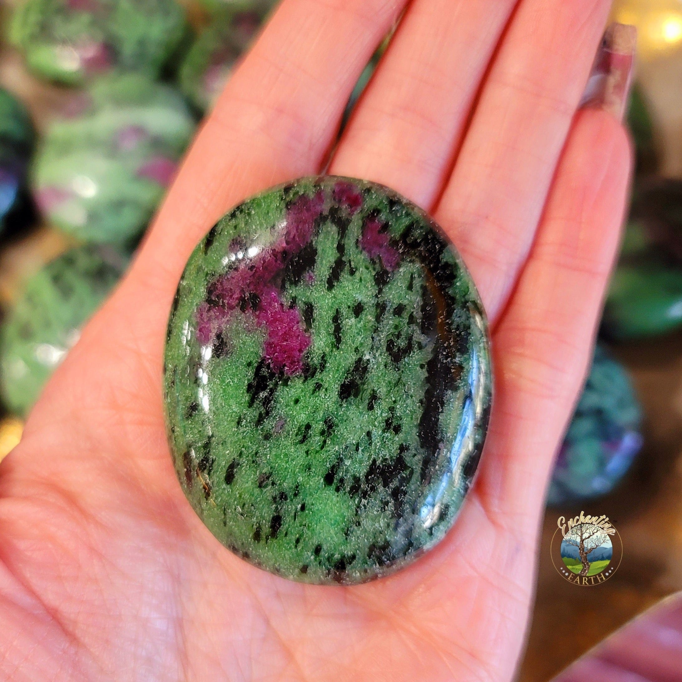 Ruby Zoisite Palm (High Quality) for Awakening, Courage and Manifesting