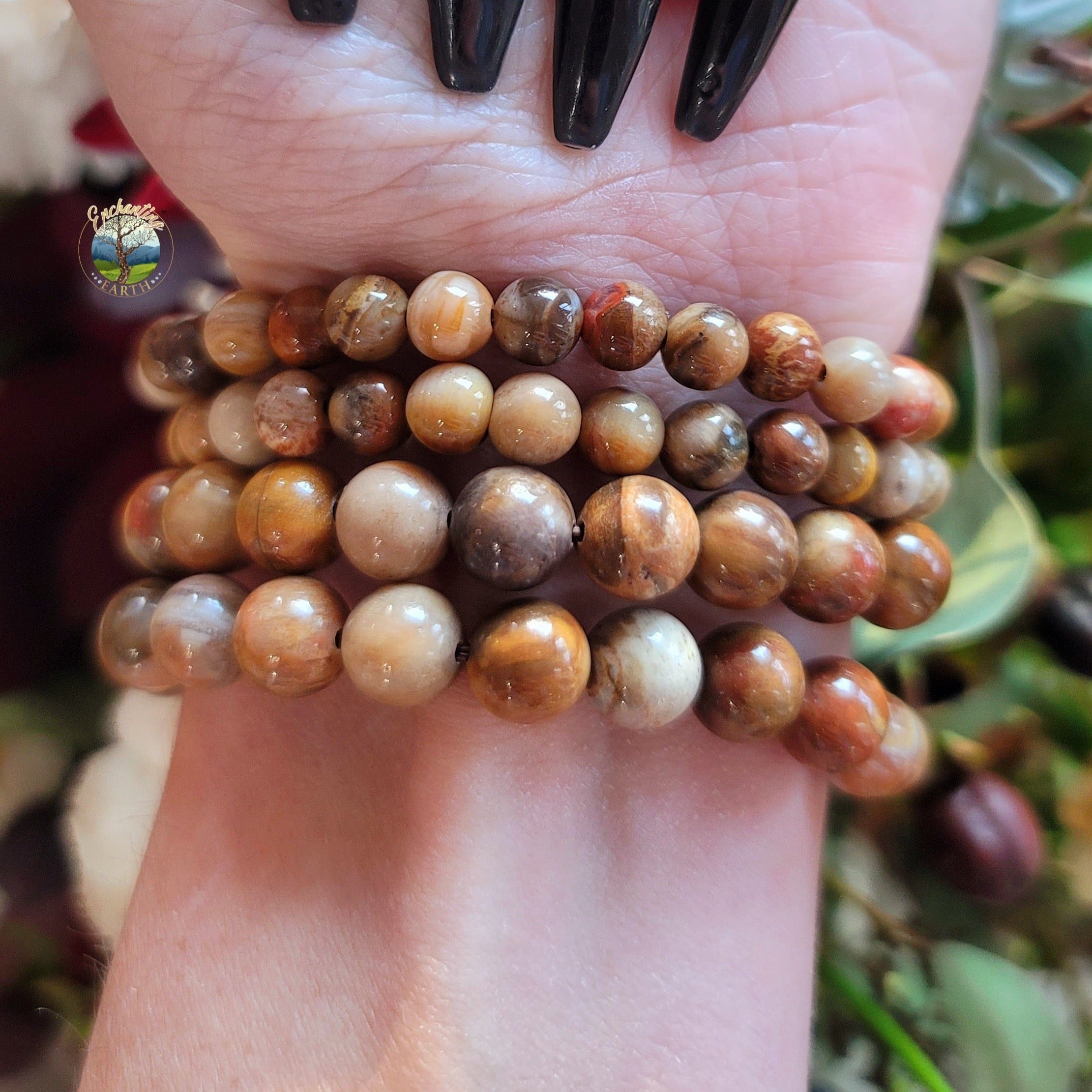 Petrified Wood Bracelet for Ancient Knowledge, Patience and Strength