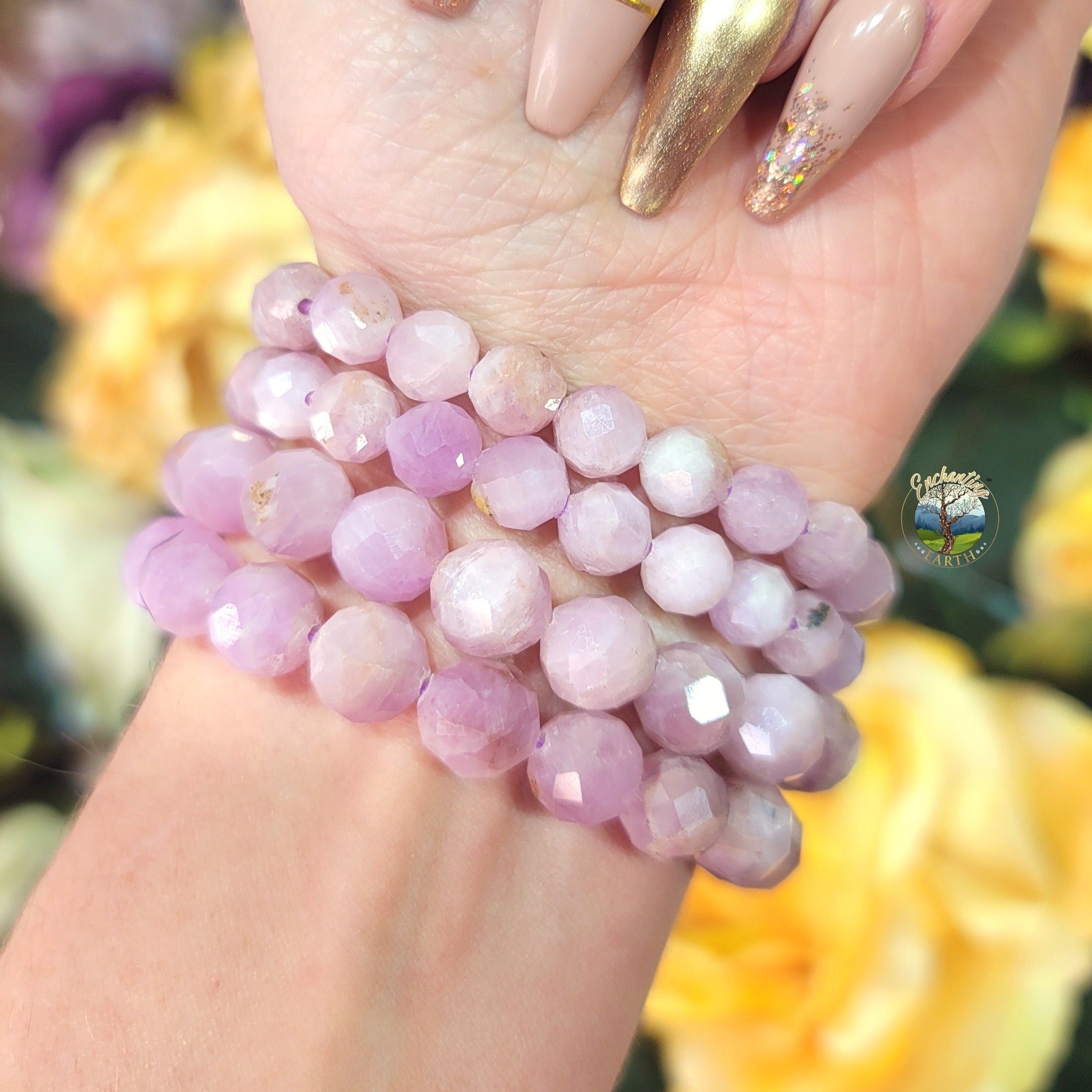 Kunzite Faceted Bracelet for Emotional, Family Healing and Opening Your Heart to Love