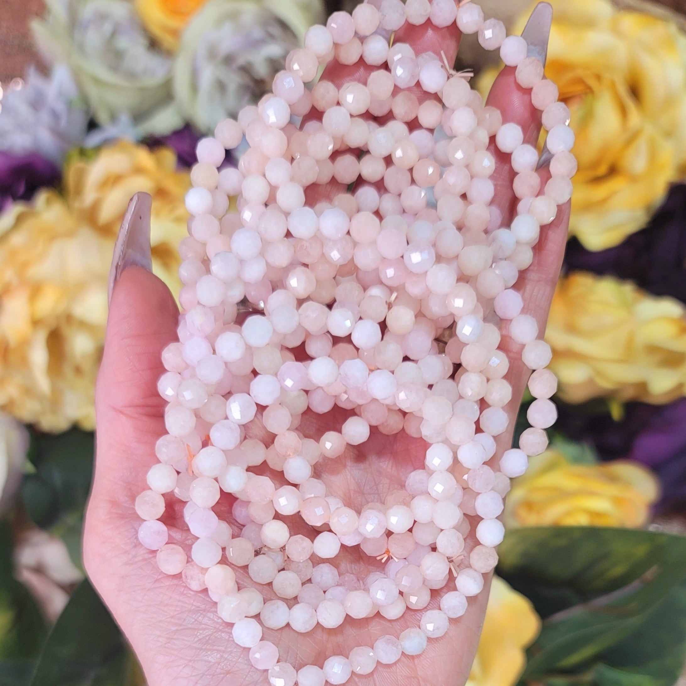 Morganite Faceted Bracelet for Attracting Love, Compassion and Romance