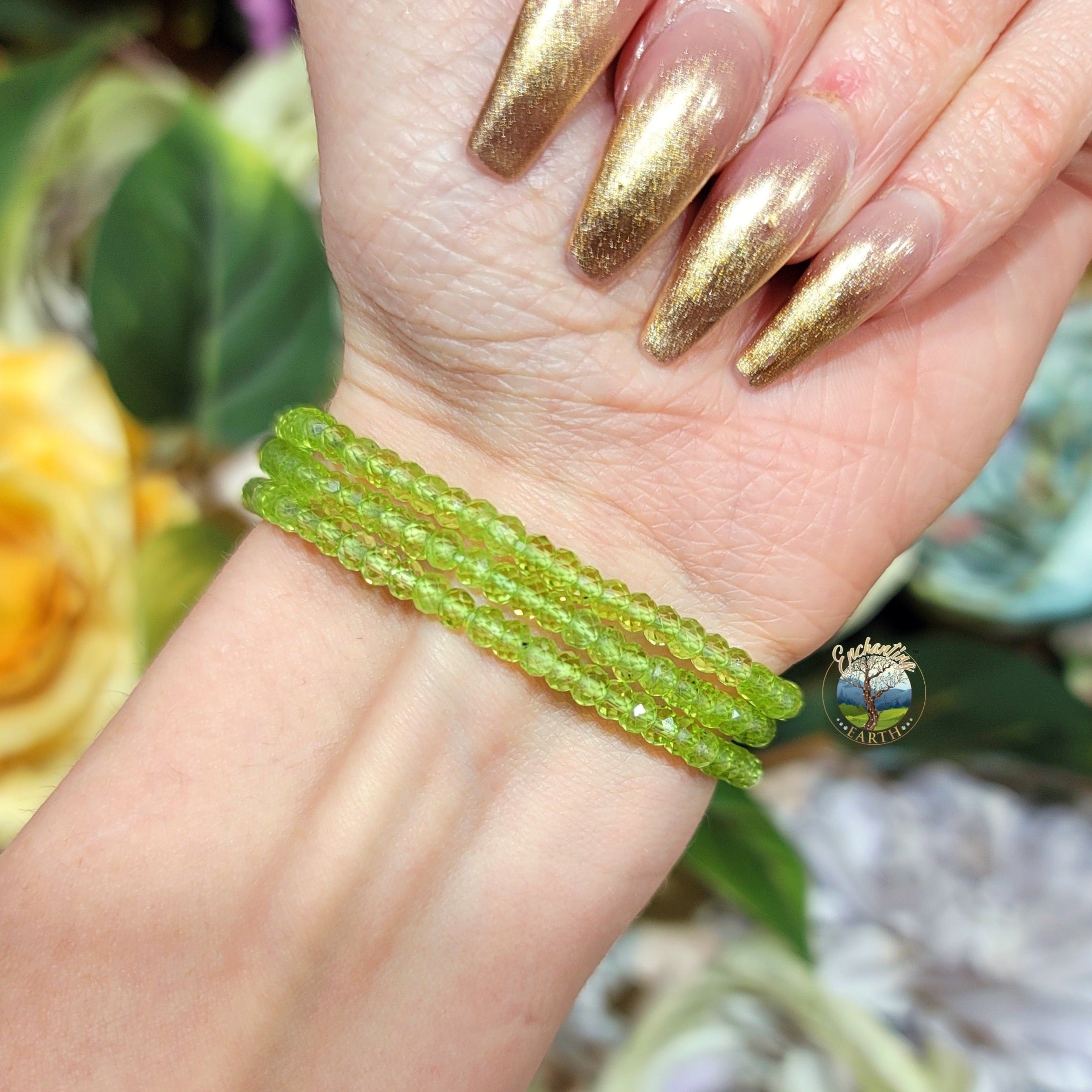 Peridot Faceted Bracelet for Power, Prosperity and Protection