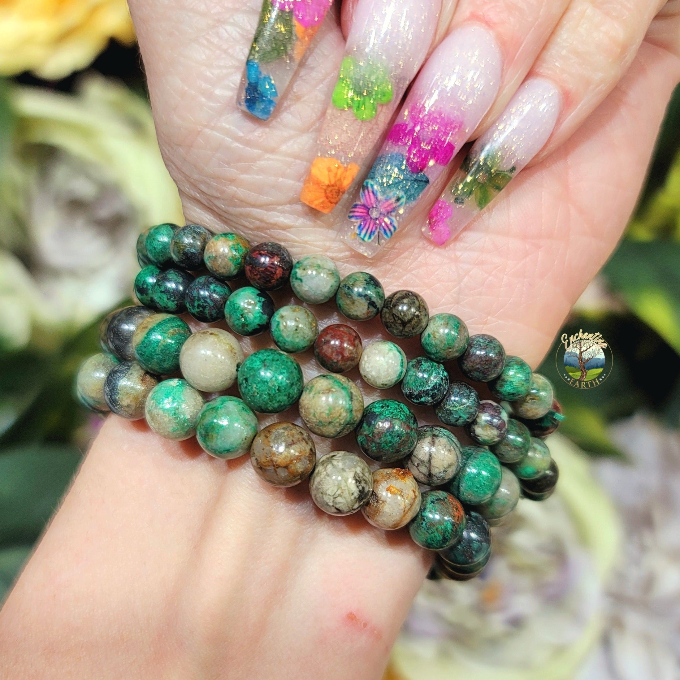 Cuprite and Chrysocolla (Sonora Sunset) Bracelet for Hope, Meditation and Serenity