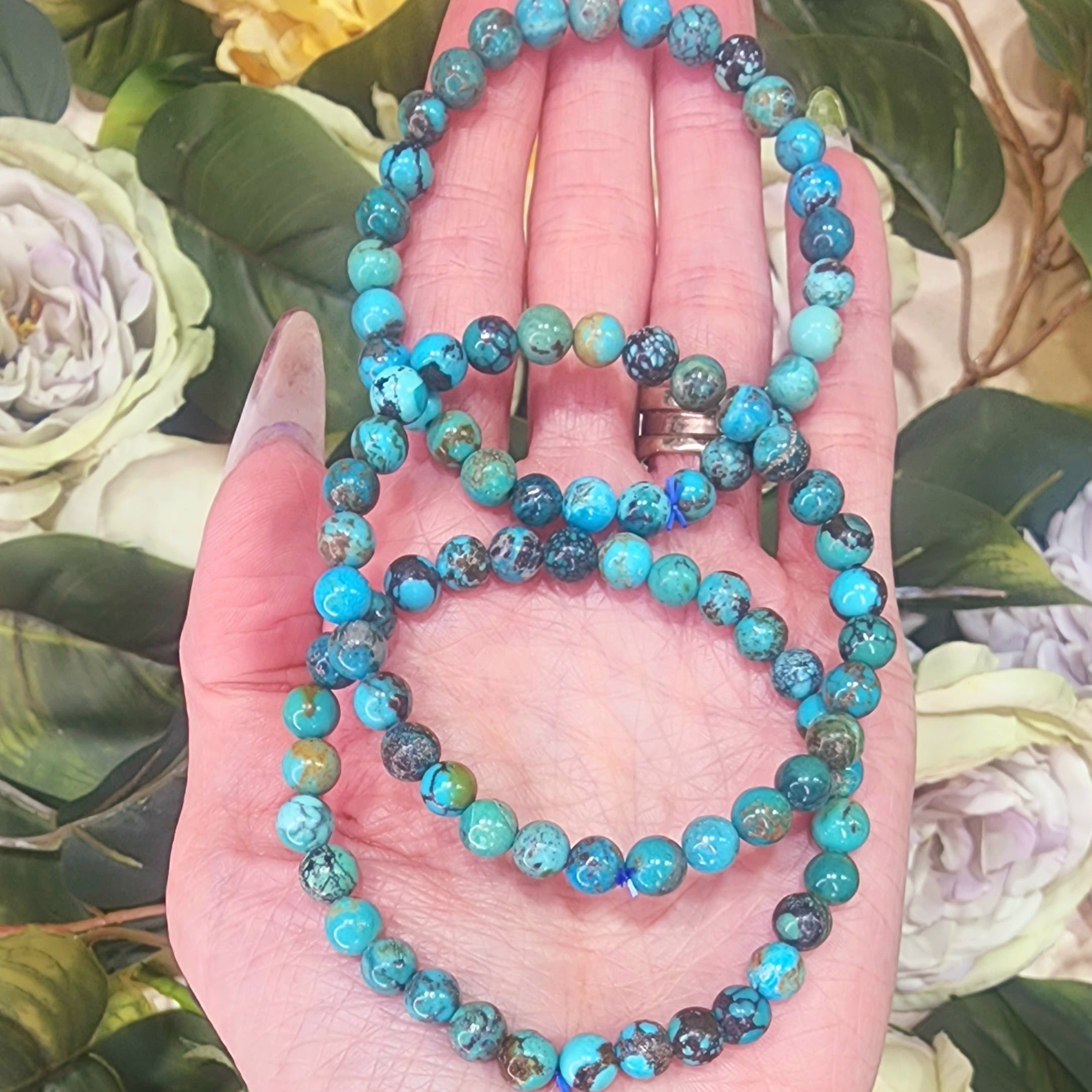 Tibetan Turquoise Bracelet (High Quality) for Good Luck, Love, Prosperity and Protection