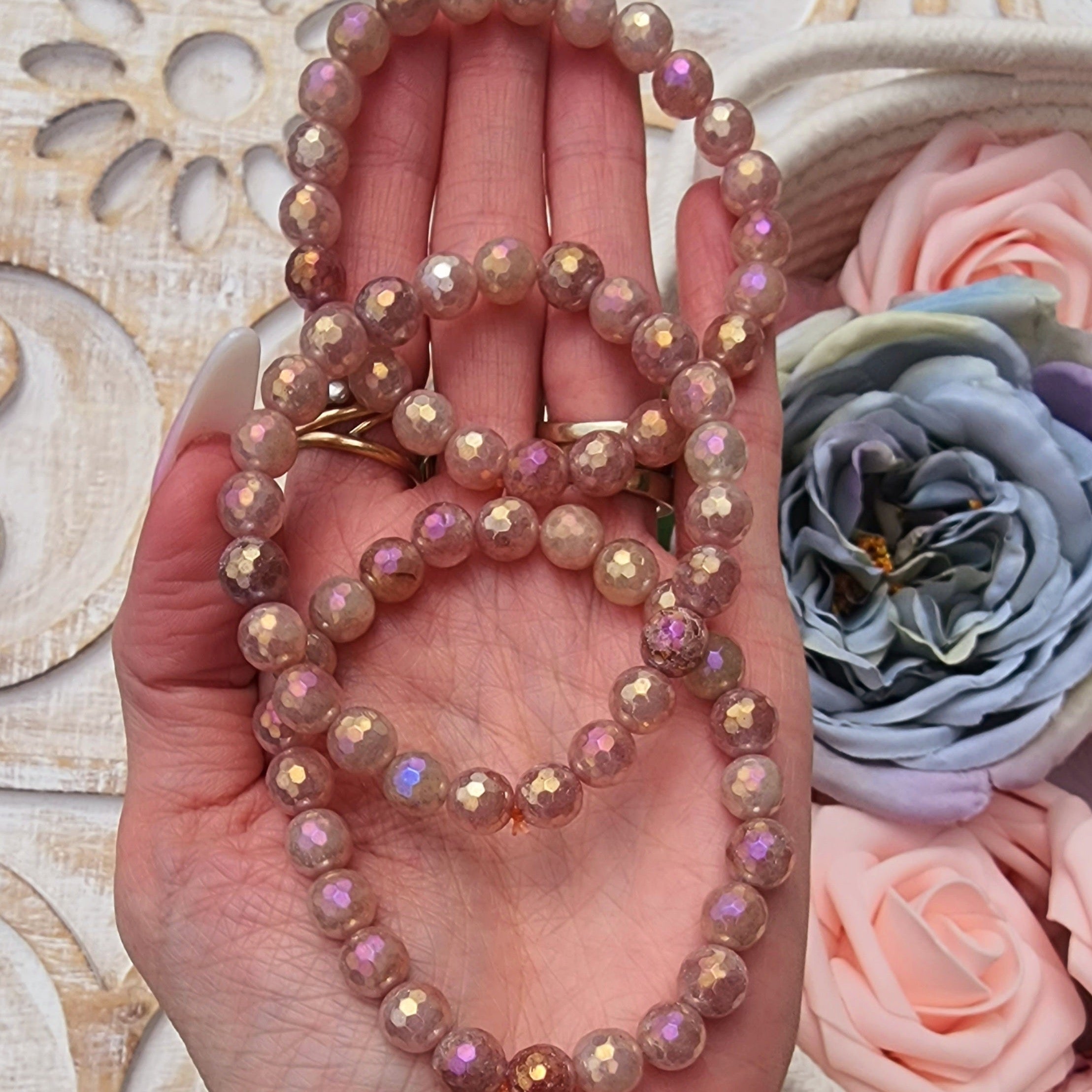 Aura Tanzberry Quartz Faceted Bracelet for Joy and Opening Your Heart to the Pleasures of Love