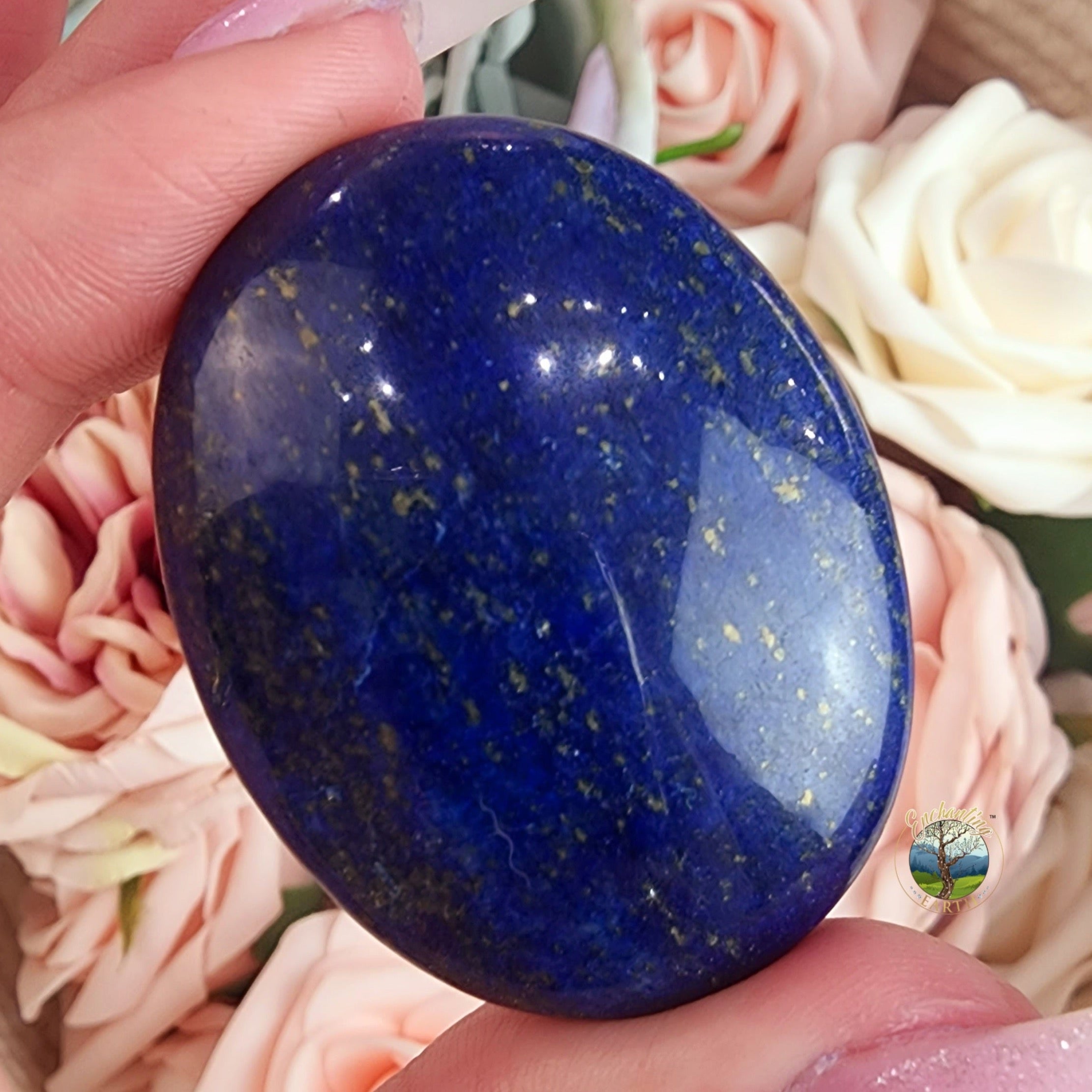 Lapis Lazuli Palm Stone for Confidence, Empowerment and Intuition