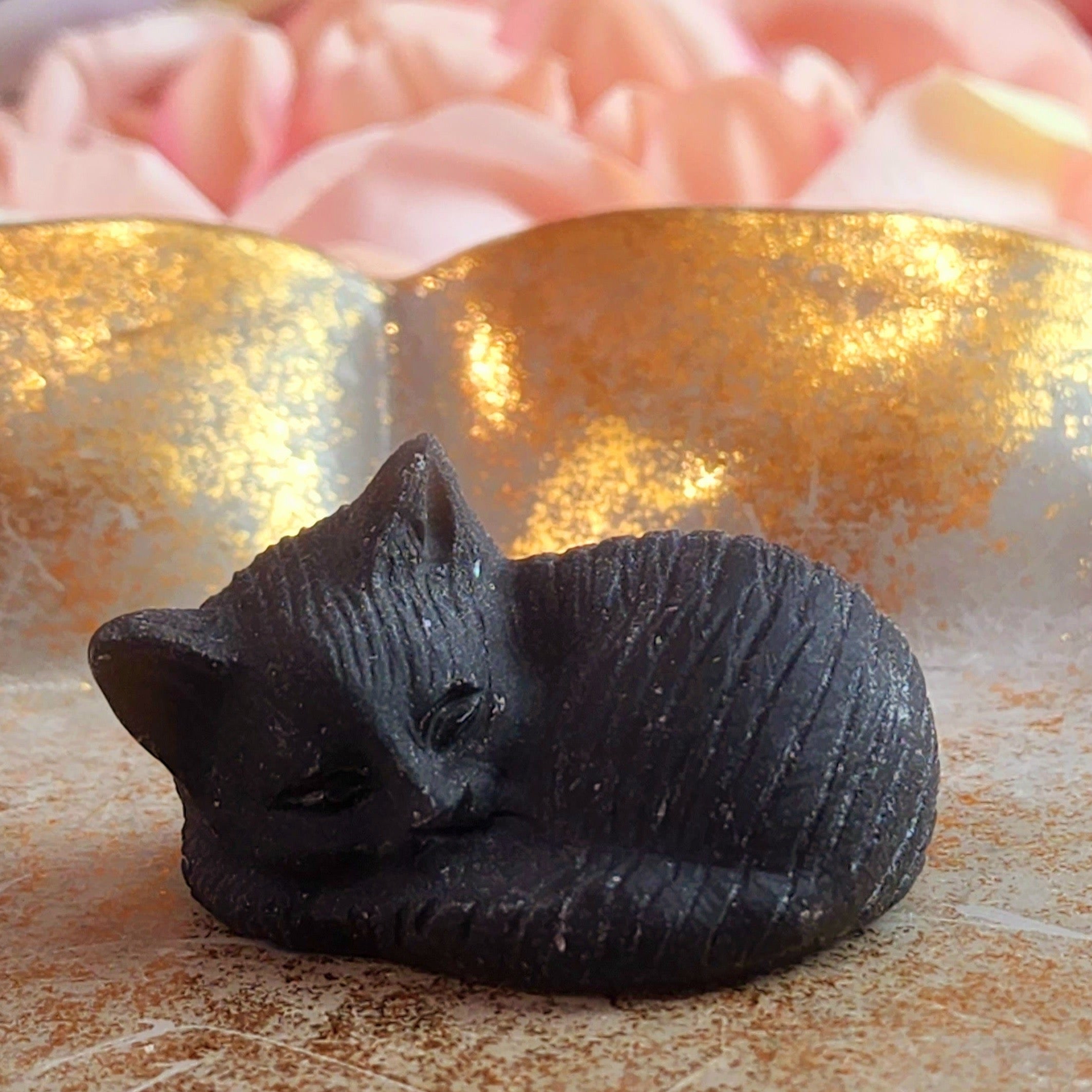 Obsidian Kitty for Energetic Cleansing, Grounding and Protection