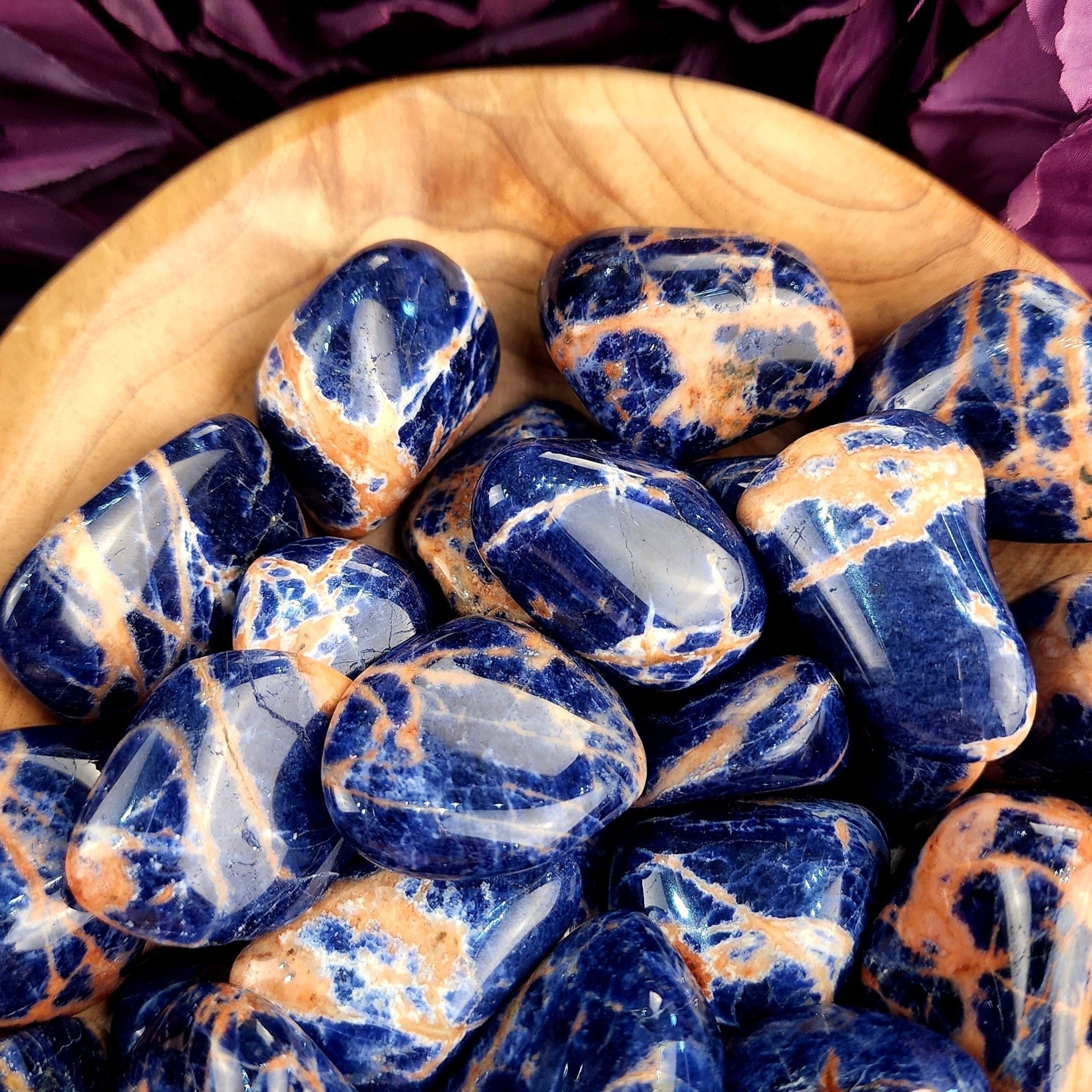 Sodalite Sunset Tumble Intuition, Insomnia Relief and Relaxation