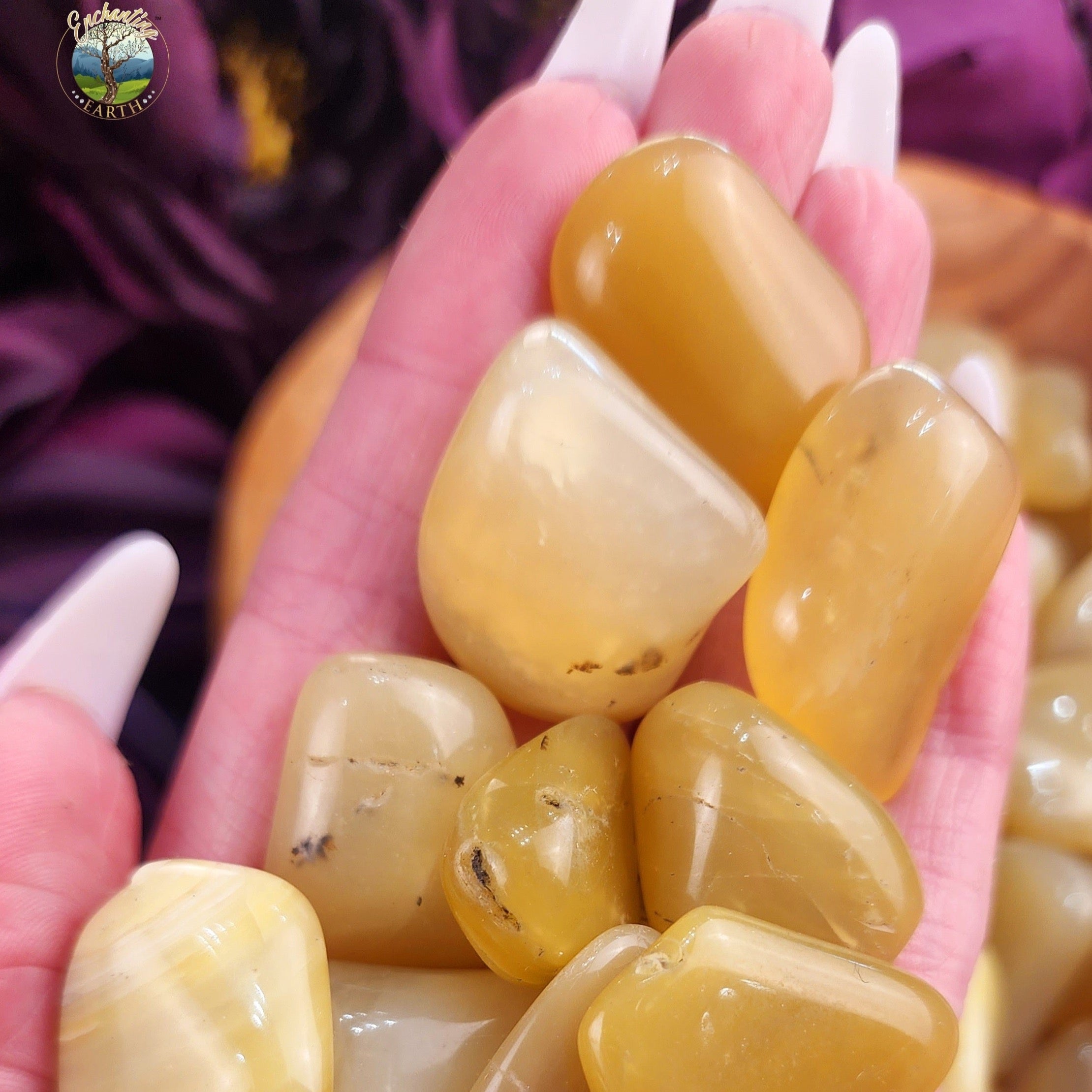Yellow Opal Tumble for Confidence, Emotional Stability and Good Luck