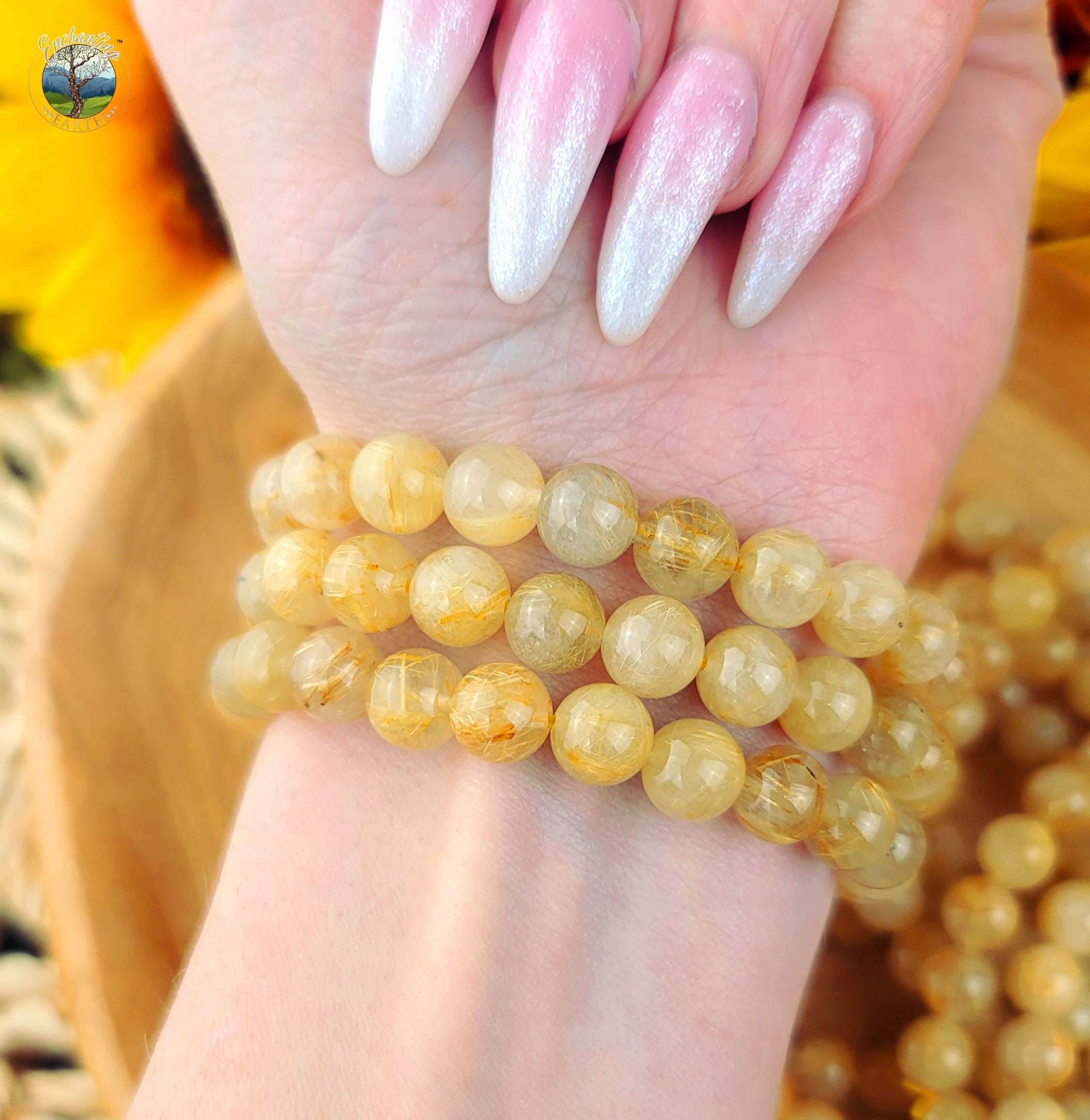 Golden Rutile Quartz Bracelet (A Grade) for Accelerating Manifestations