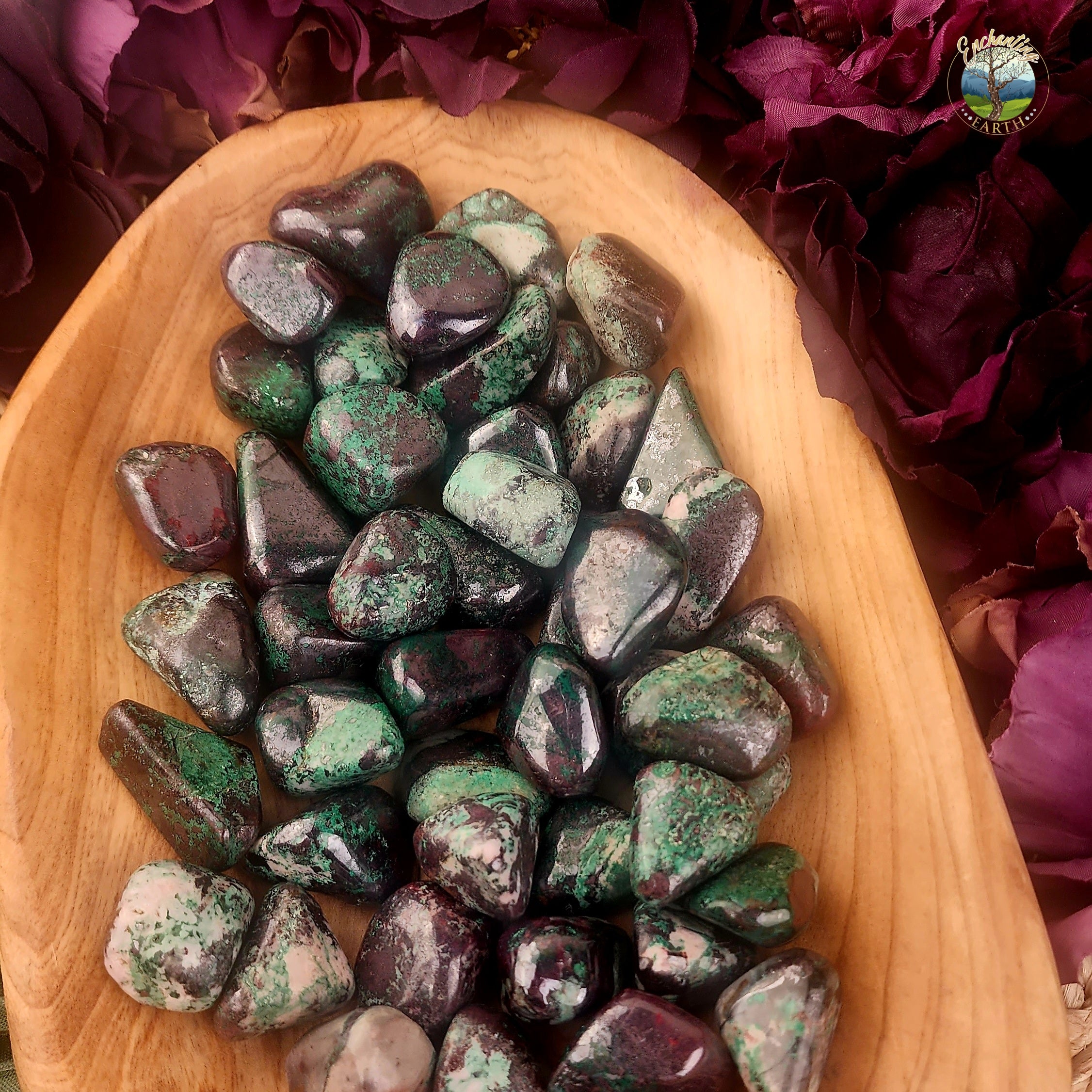 Cuprite in Copper Matrix Tumble for Pain Relief and Revitalizing Energy