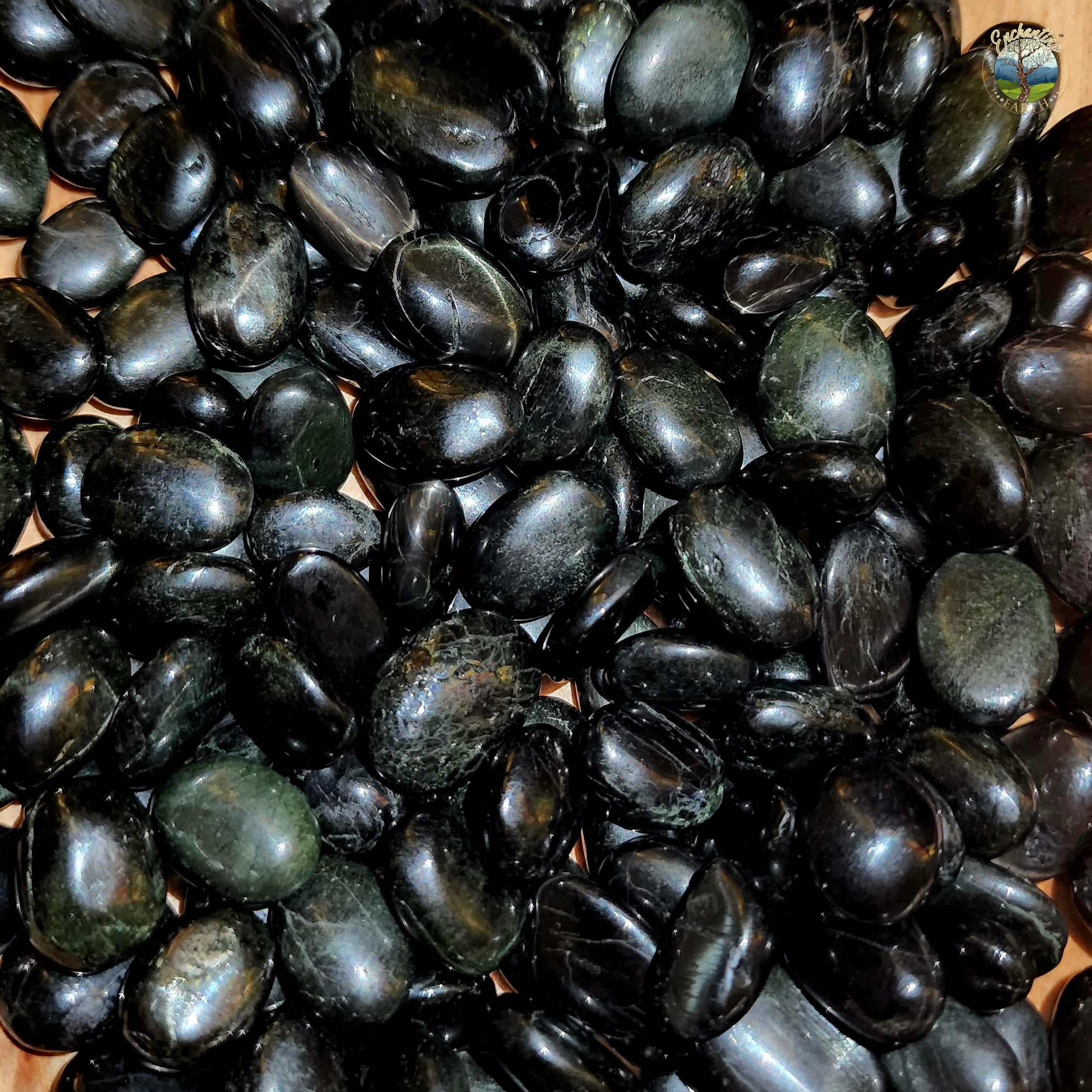 Black Star Diopside Tumble for Anxiety Relief, Balance and Grounding