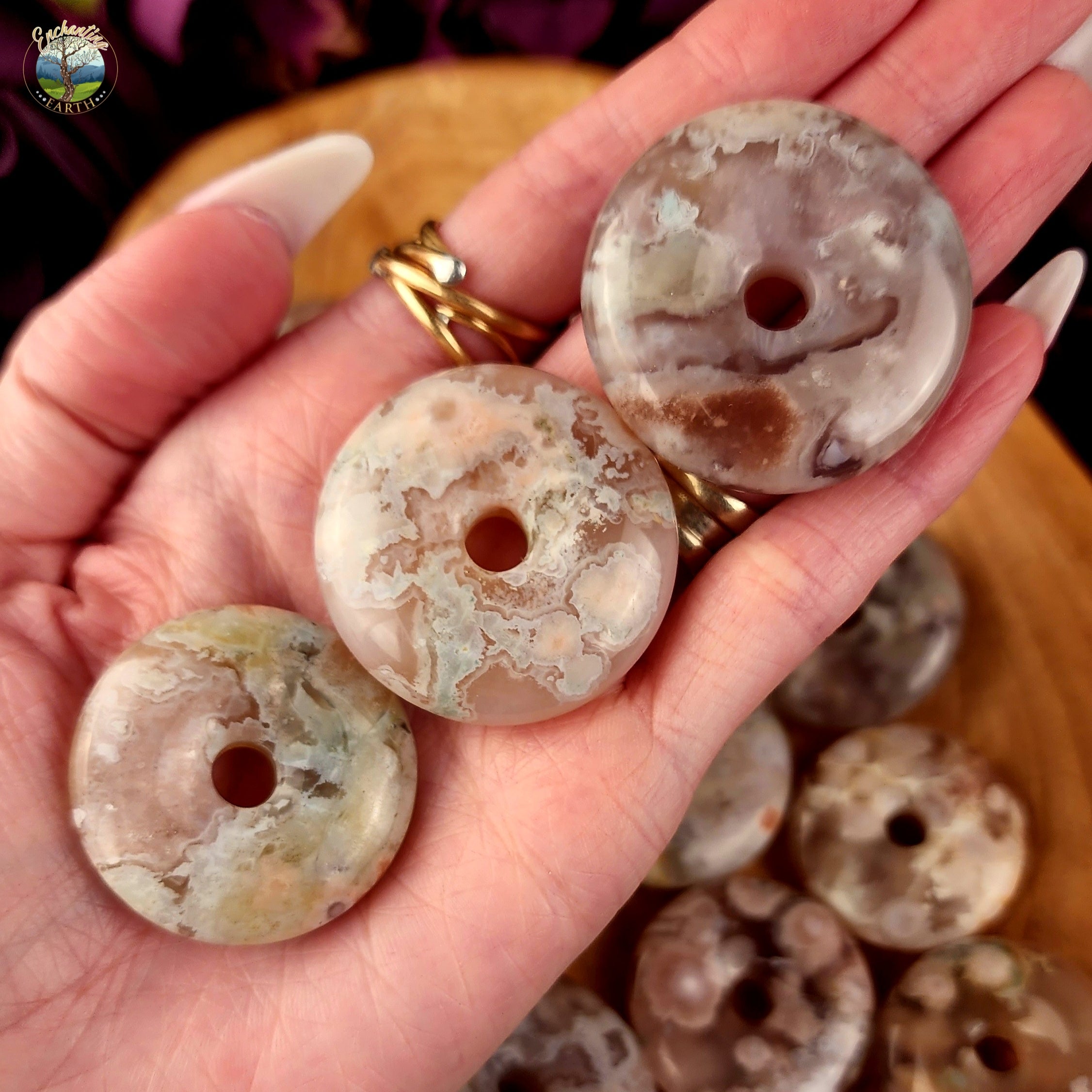 Flower Agate Donut for Embracing your Full Potential