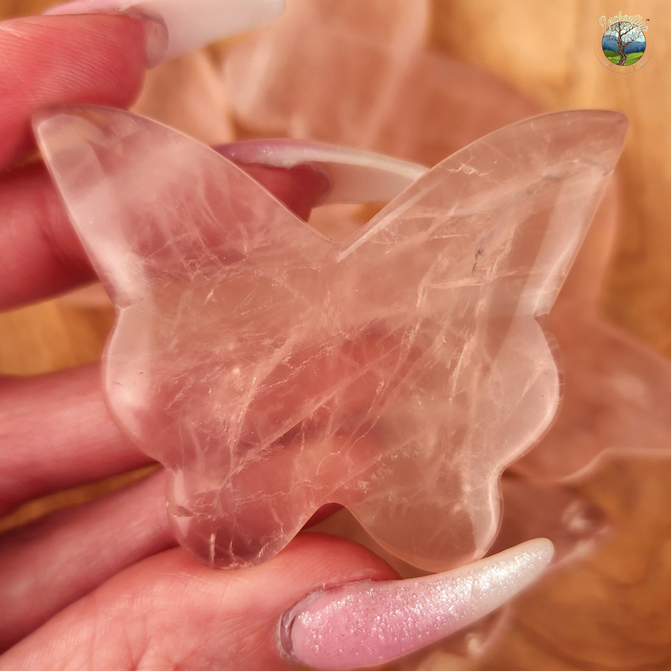 Rose Quartz Butterfly for Compassion, Joy and Self Love