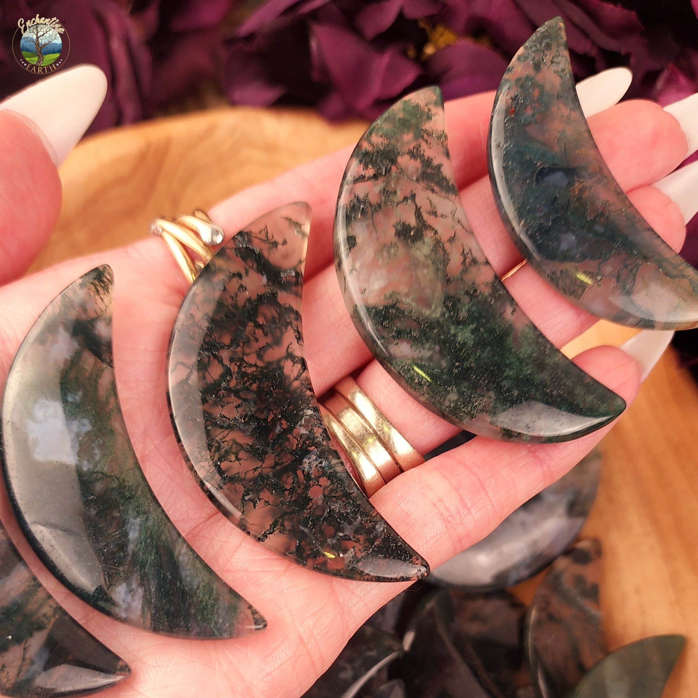 Moss Agate Moon for Grounding and Manifesting