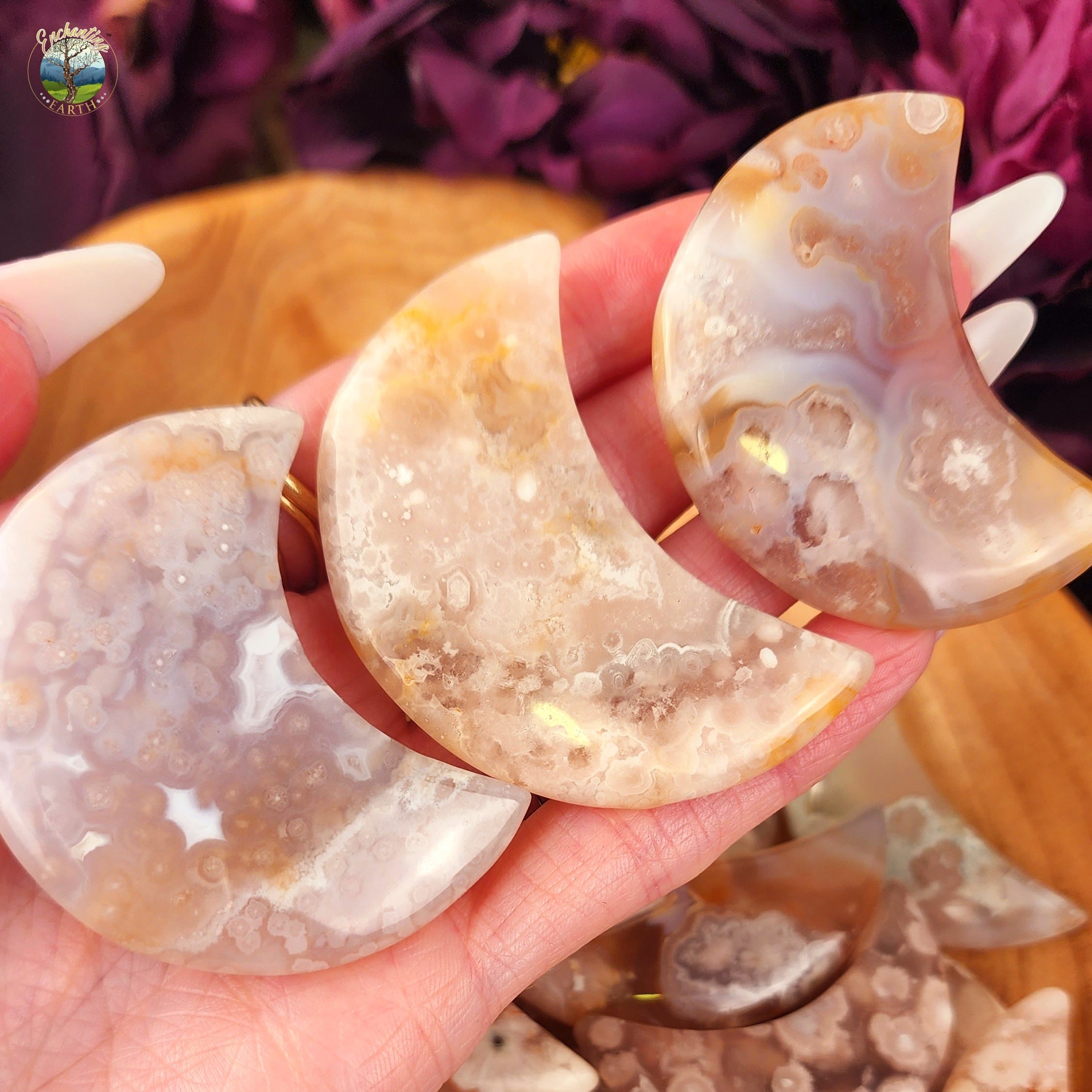 Flower Agate Moon for Empowering you to Blossom