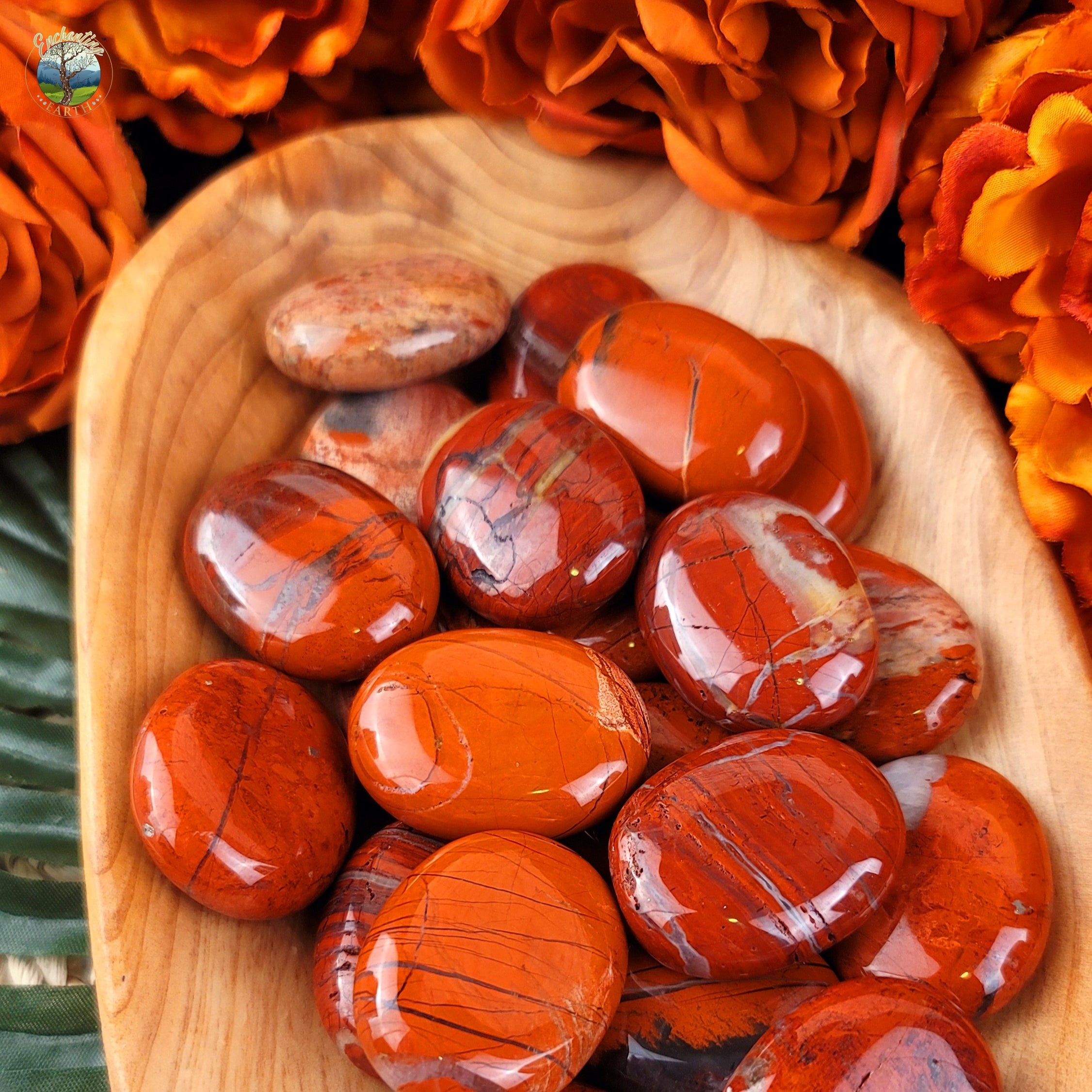 Red Jasper Palm Stone for Energy and Good Health