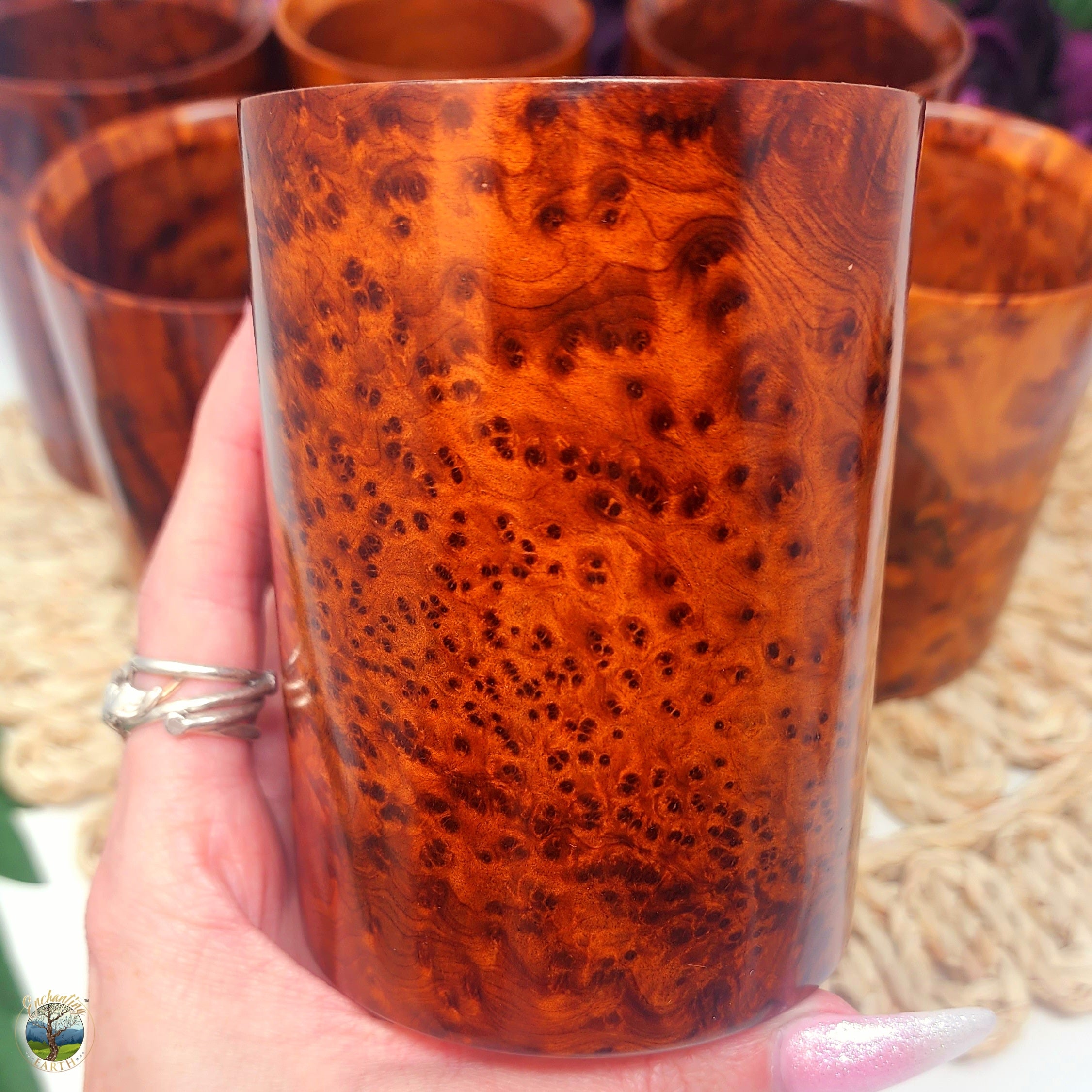 Thuya Wood Cup for Storing Crystals and Elevating your Mood