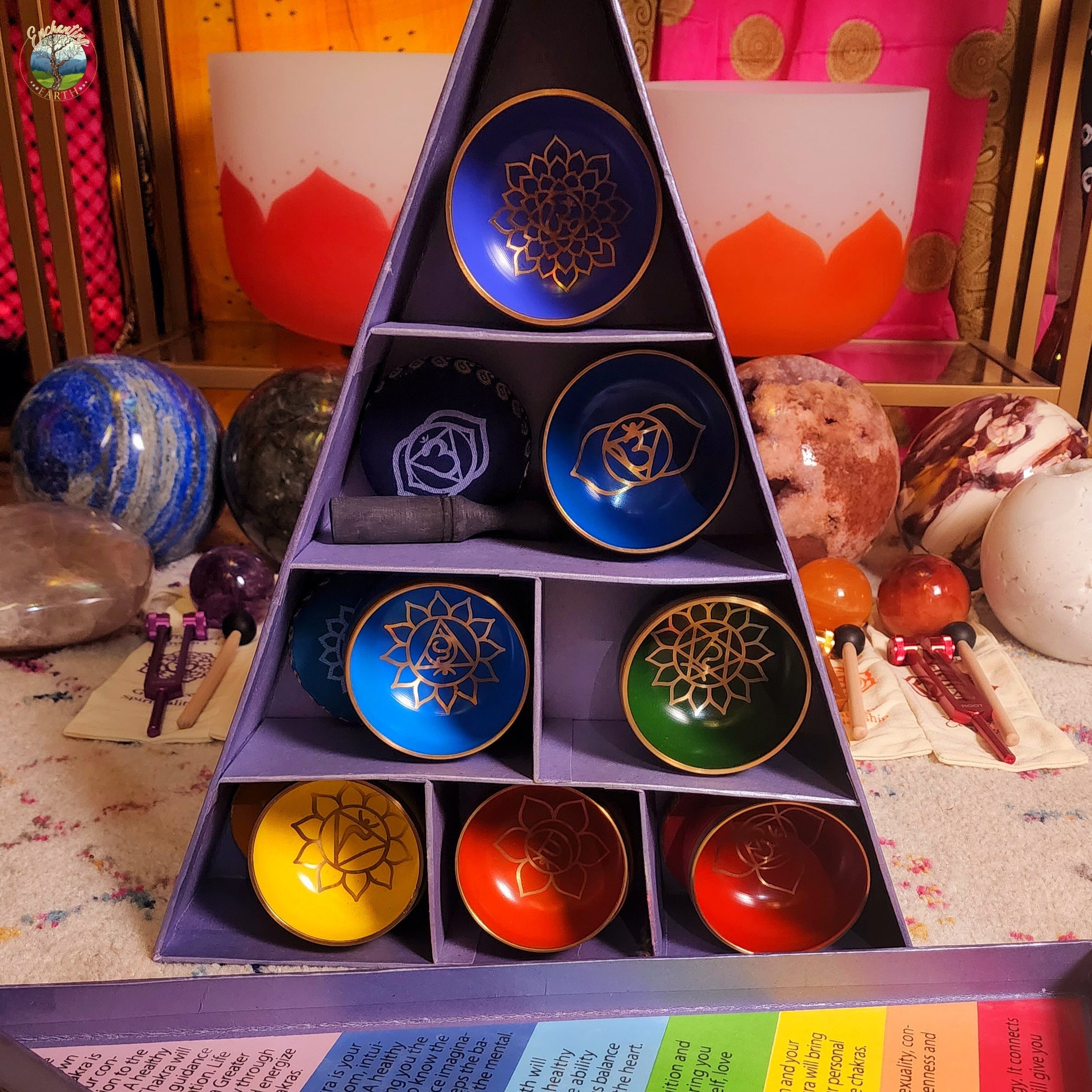 Chakra Tibetan Sound Bowl Set of 7 Bowls for Meditation and Sound Healing