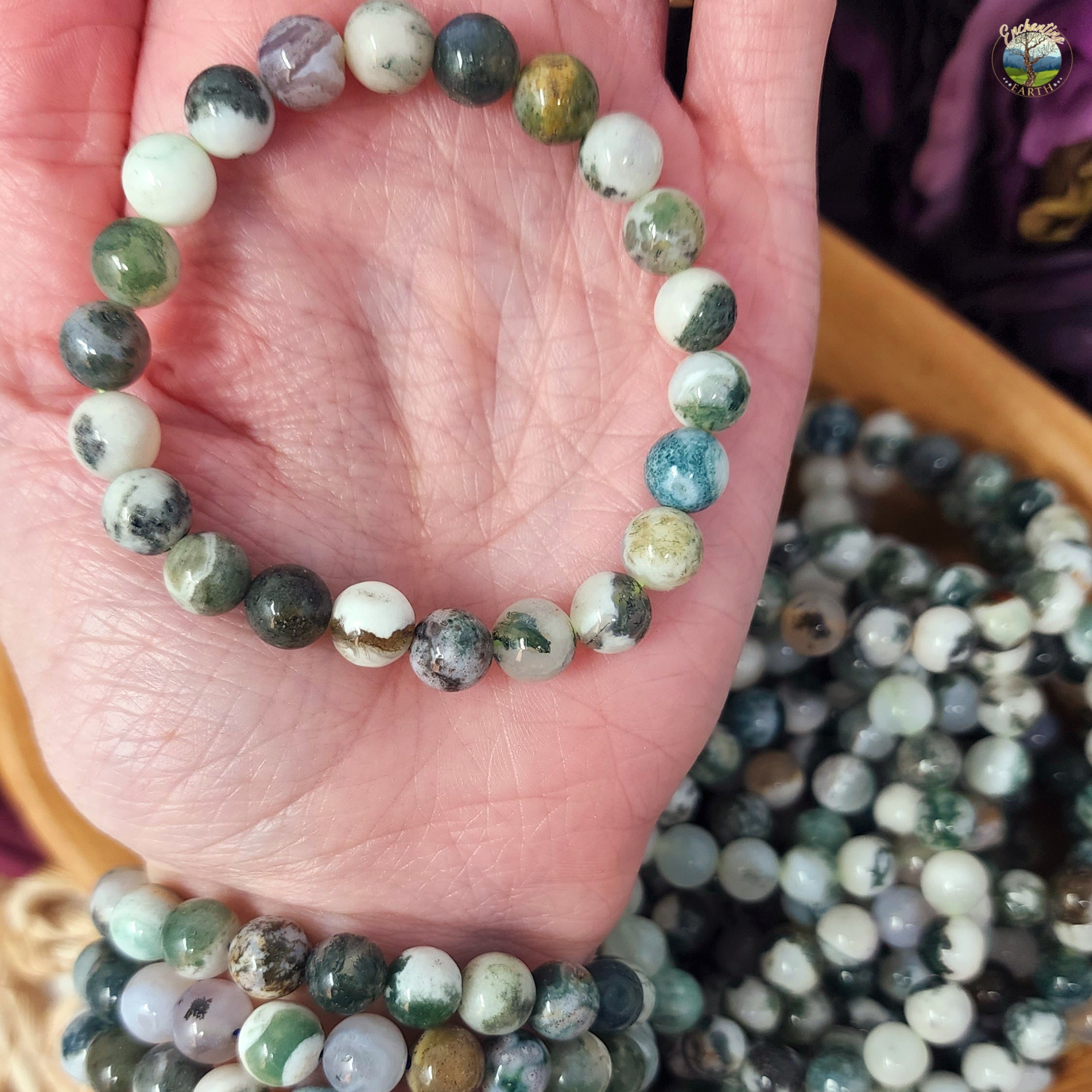 Tree Agate Bracelet for Abundance, Peace and Tranquility