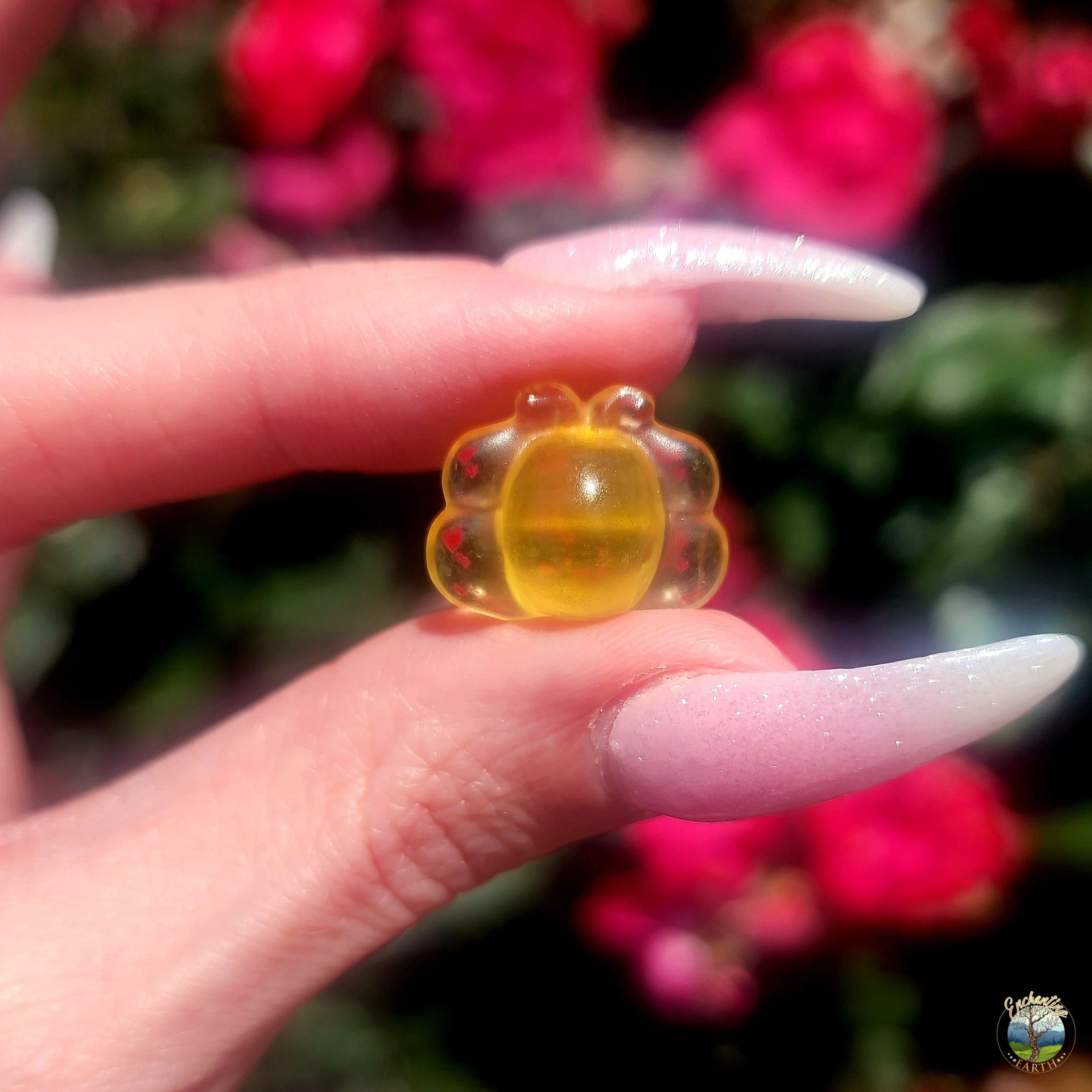 Yellow Fluorite Mini Bee for Confidence, Focus and Memory