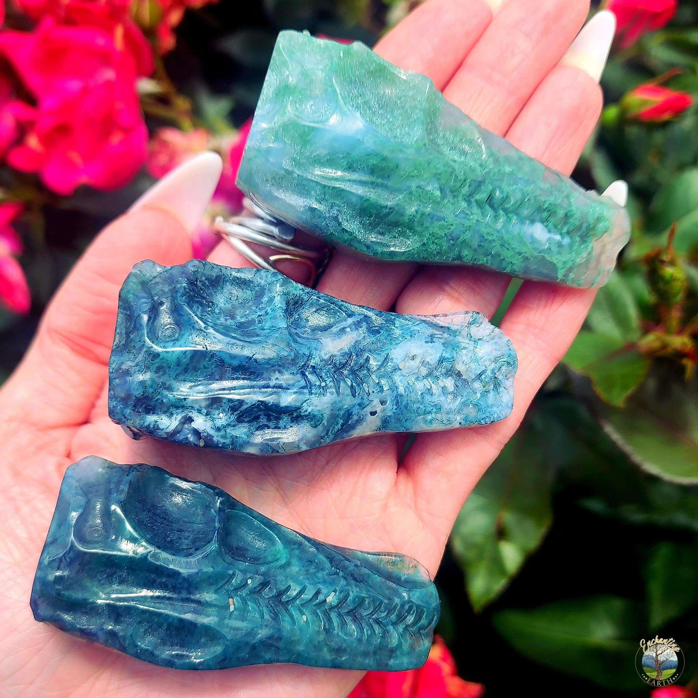 Moss Agate Dinosaur for Connecting with the Earth and Grounding