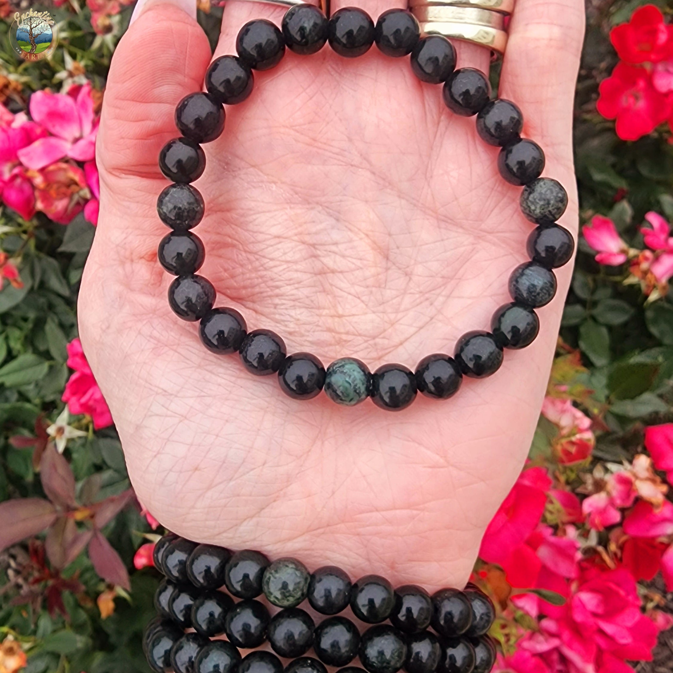 Black Jade Bracelet for Abundance, Good Luck and Protection Against Negative Energy