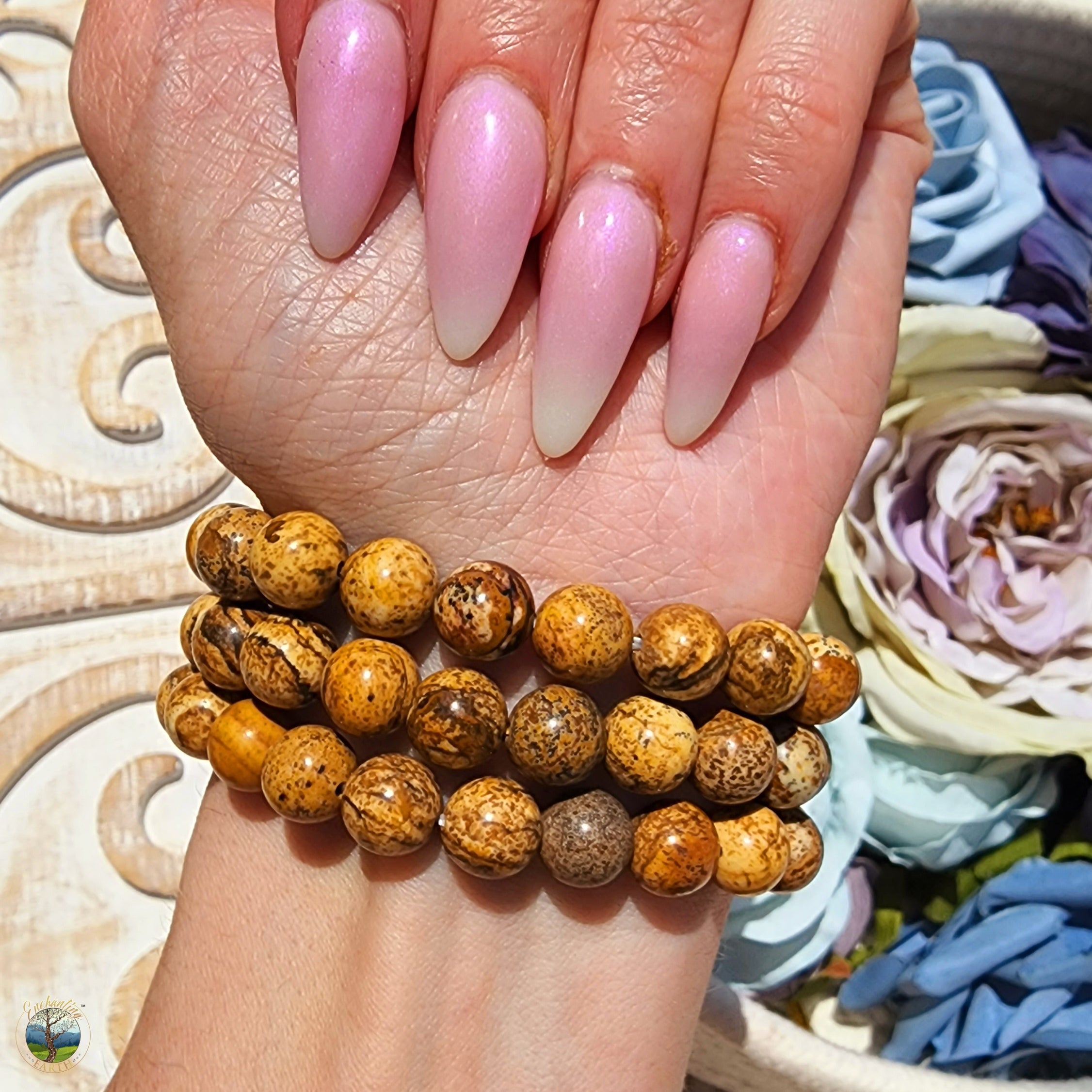Picture Jasper Bracelet for Comfort, Creativity and Strength