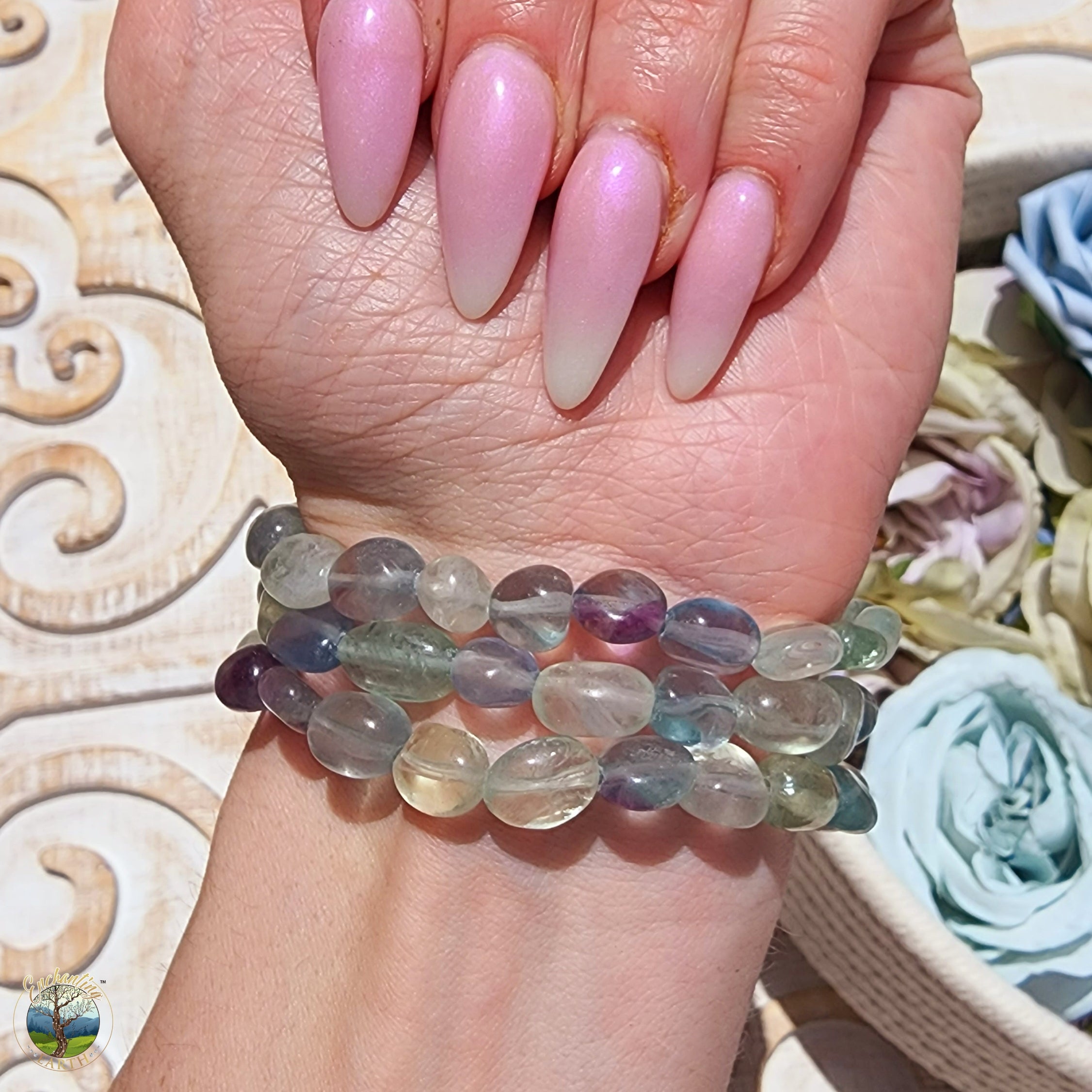 Fluorite Nugget Bracelet for Focus and Mental Clarity