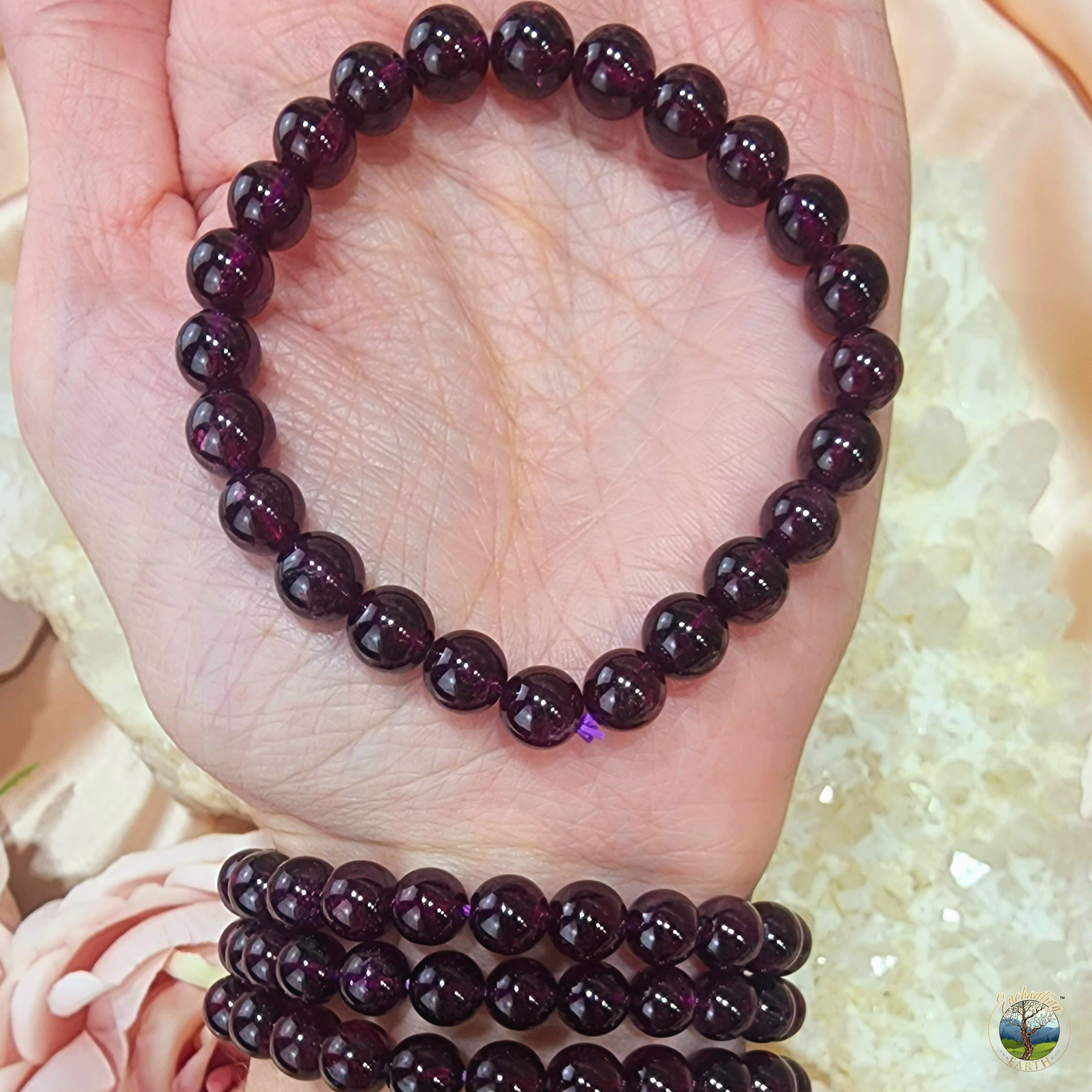 Rhodolite Purple Garnet Bracelet (AA Grade) for Expressing Love and Improve Self Esteem