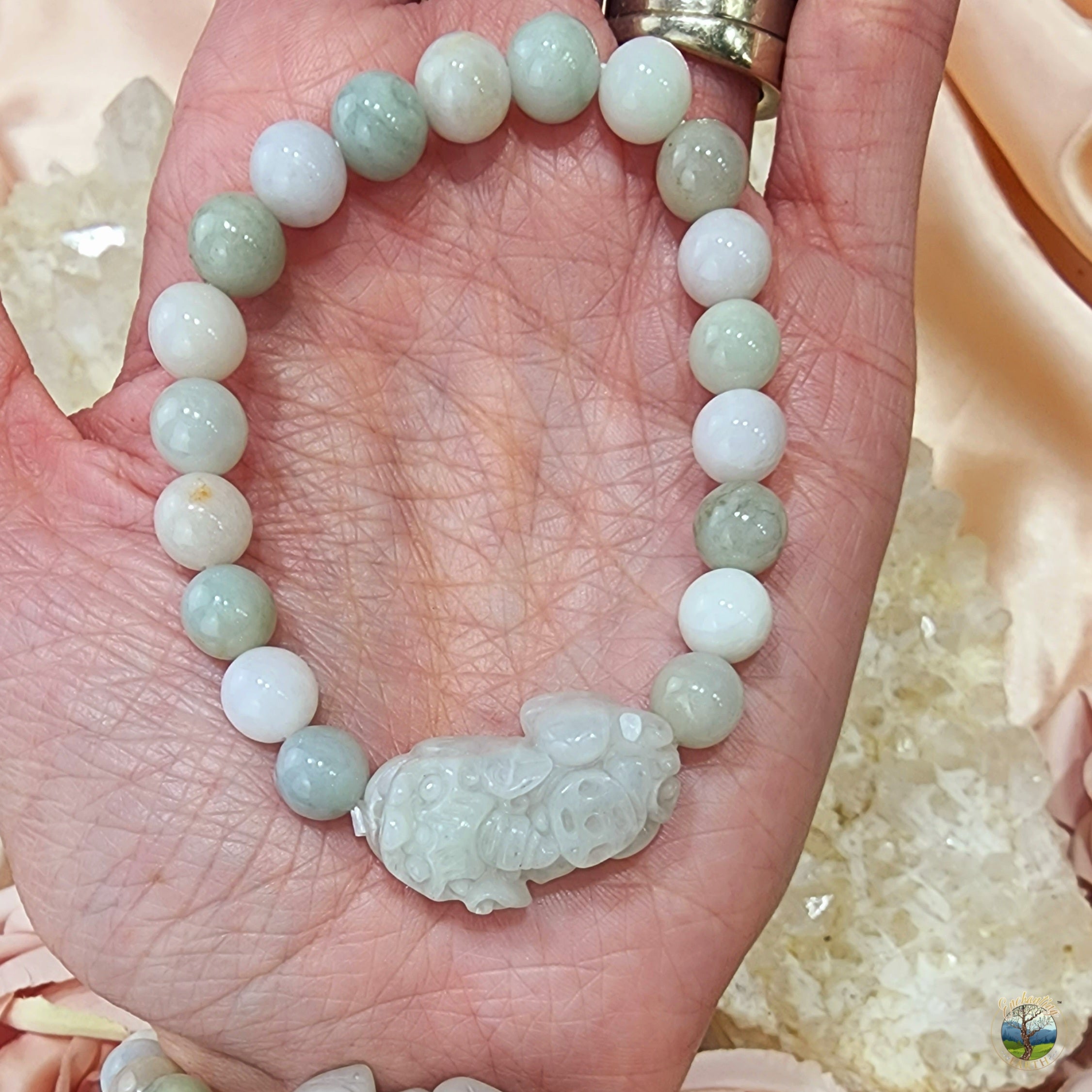 Jade Pixiu Bracelet for Abundance, Health and Joy