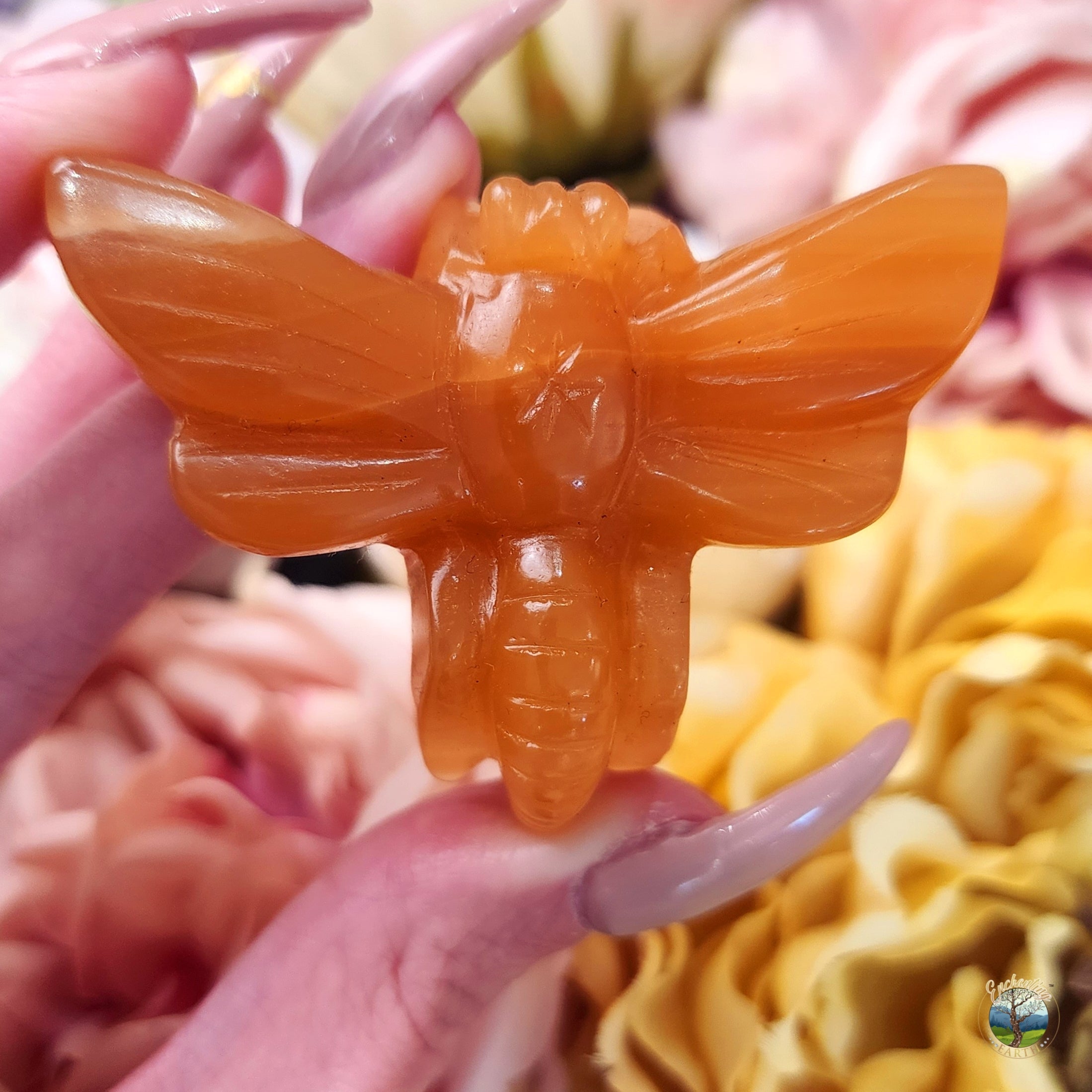 Honey Calcite Dragonfly for Awareness, Confidence and Spiritual Alignment