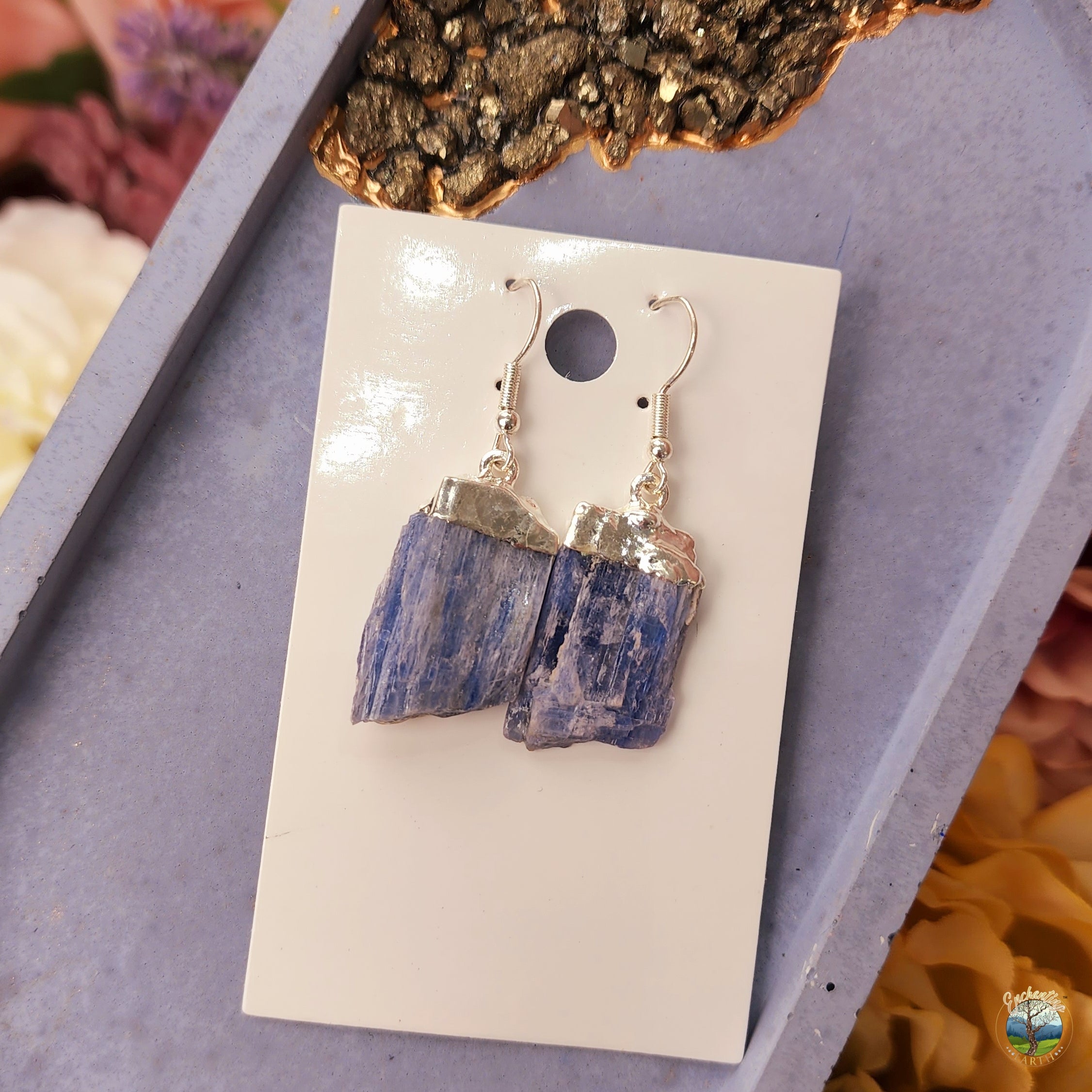 Kyanite Earrings for Communication and Harmony