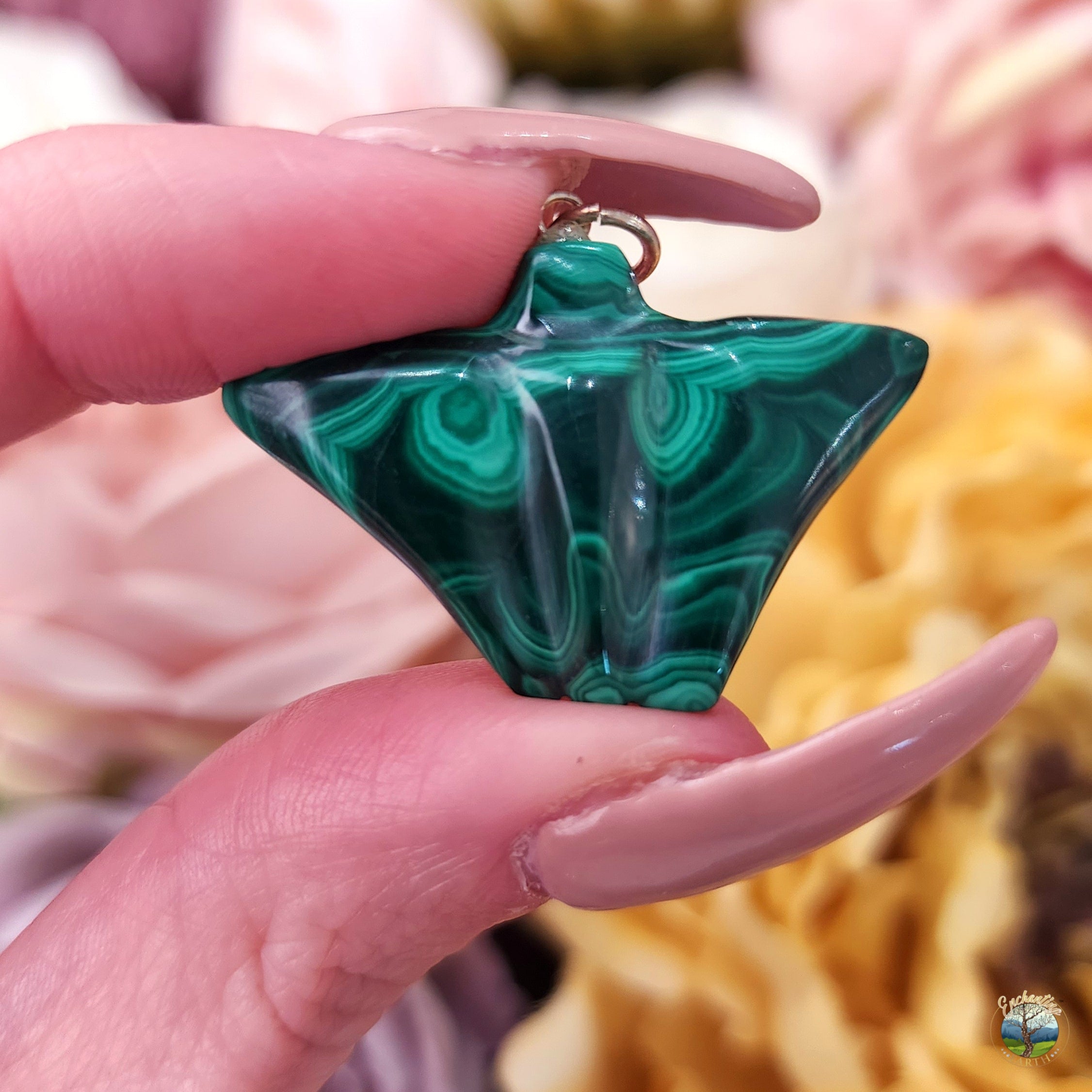 Malachite Butterfly Pendant for Heart Healing and Transformation