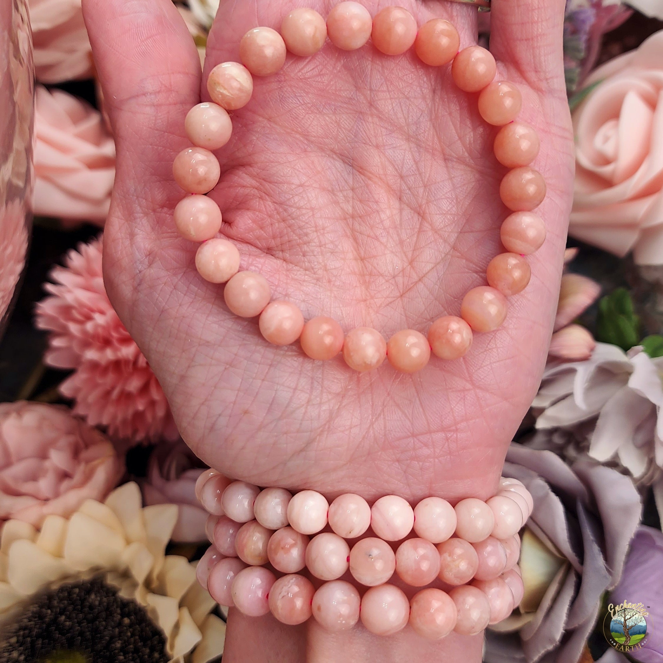 Pink Opal Bracelet (High Quality) for Heart Healing and Romance