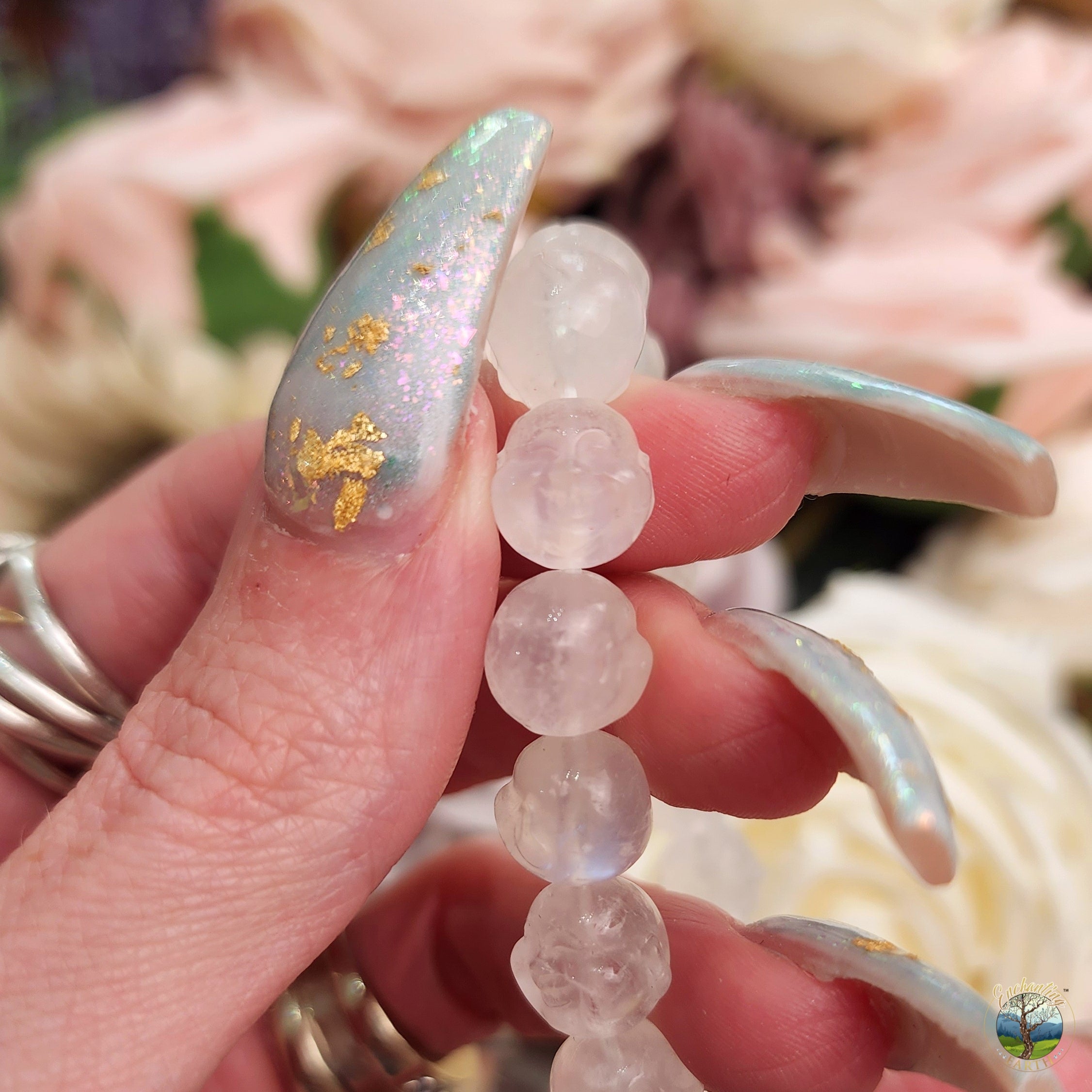 Rainbow Moonstone Buddha Bracelet (AAA Grade) for Joyful New Beginnings