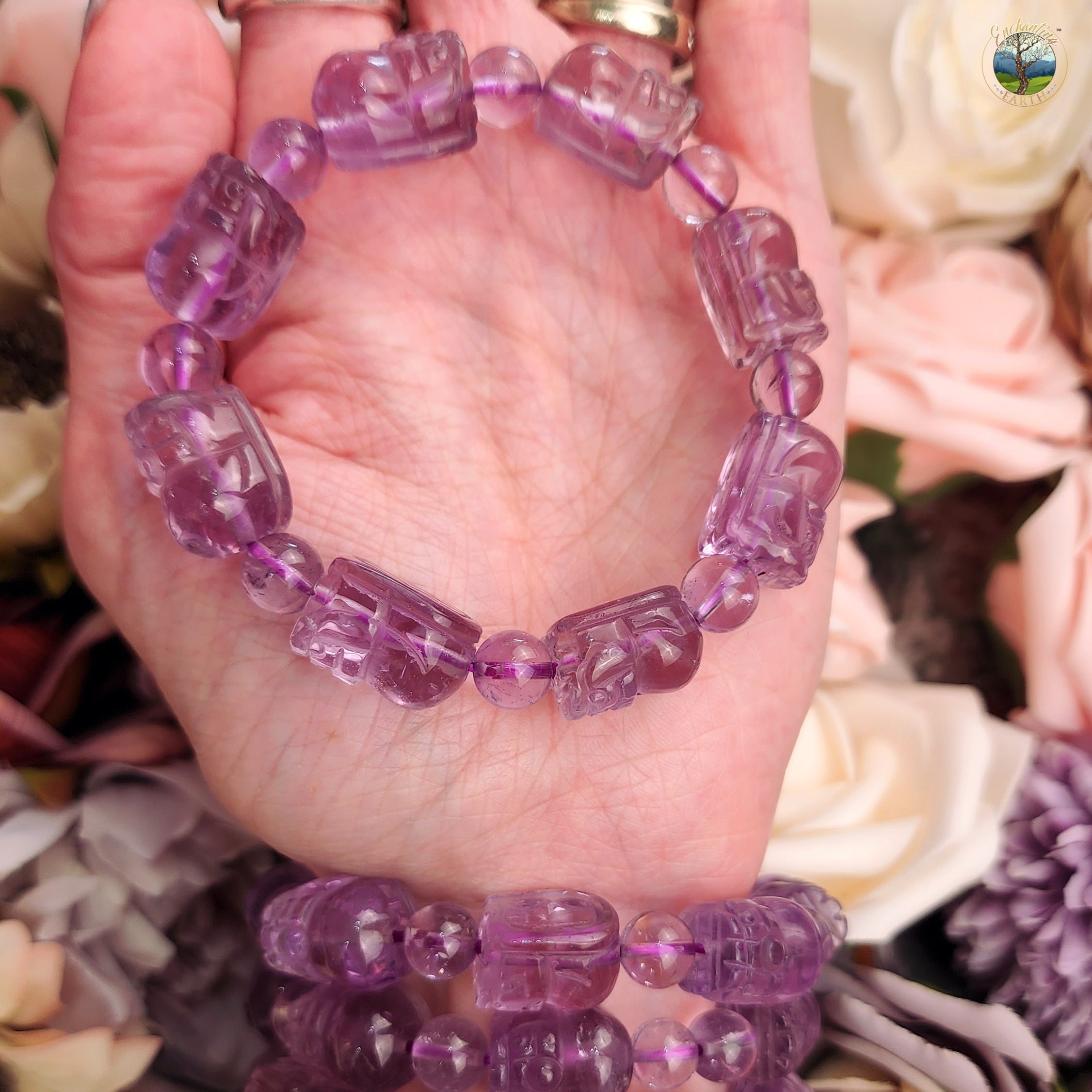 Amethyst Pixiu Bracelet for Intuition, Connection with the Divine and Sobriety