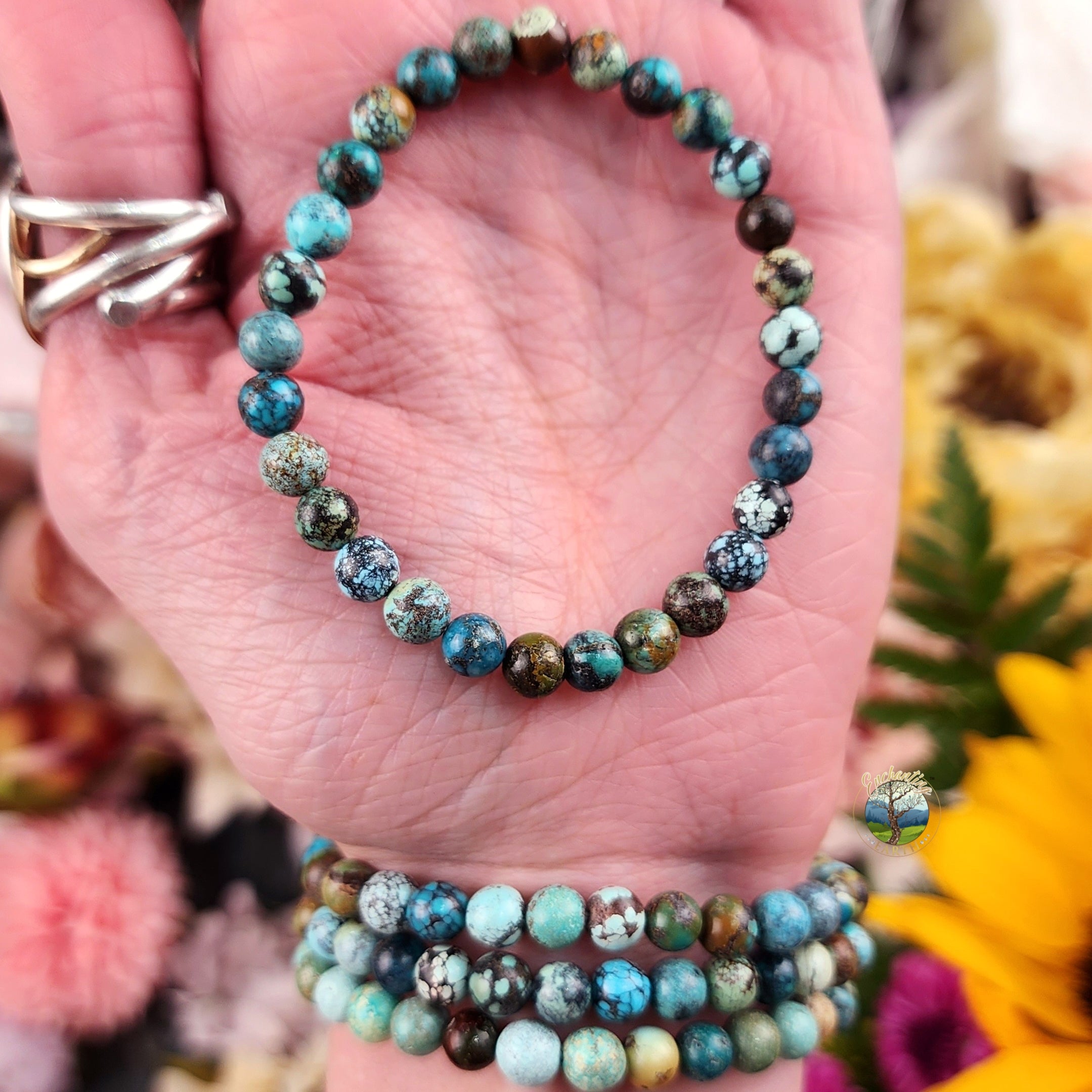 Tibetan Turquoise Bracelet for Good Luck, Love, Prosperity and Protection