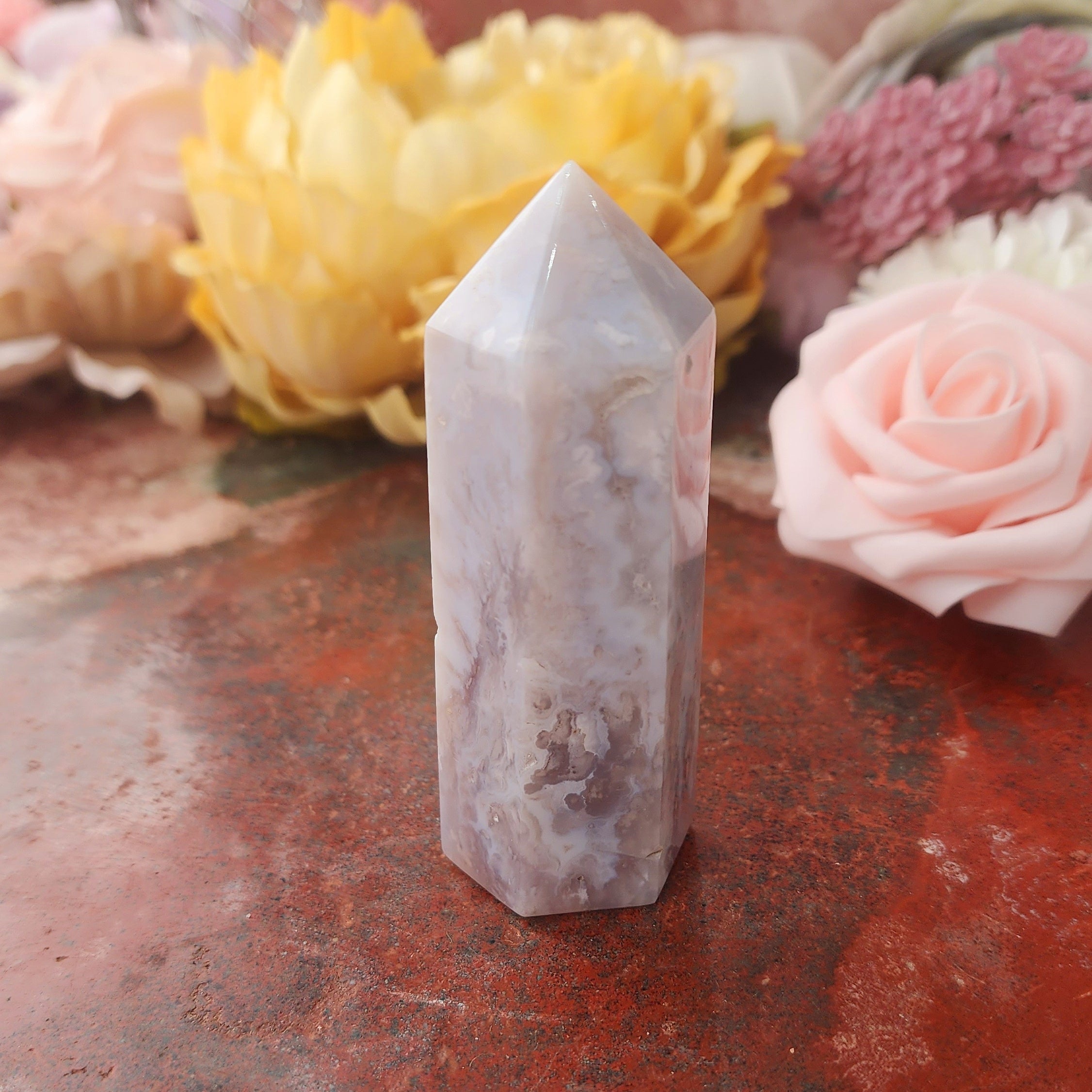 Lavender Plume Agate Point for Serenity