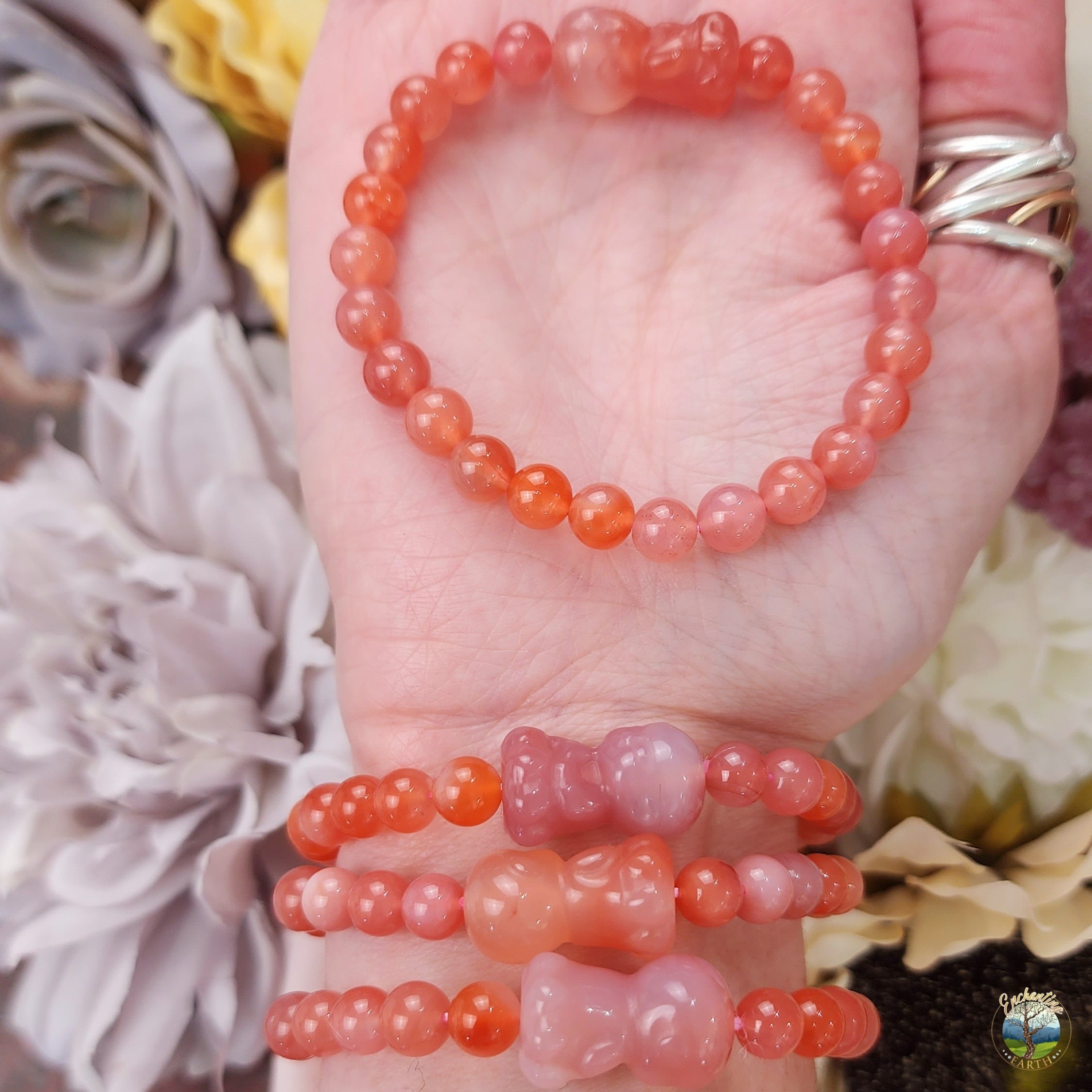 Yanyuan Agate Baby Buddha Bracelet for Achieving Goals, Confidence and Health