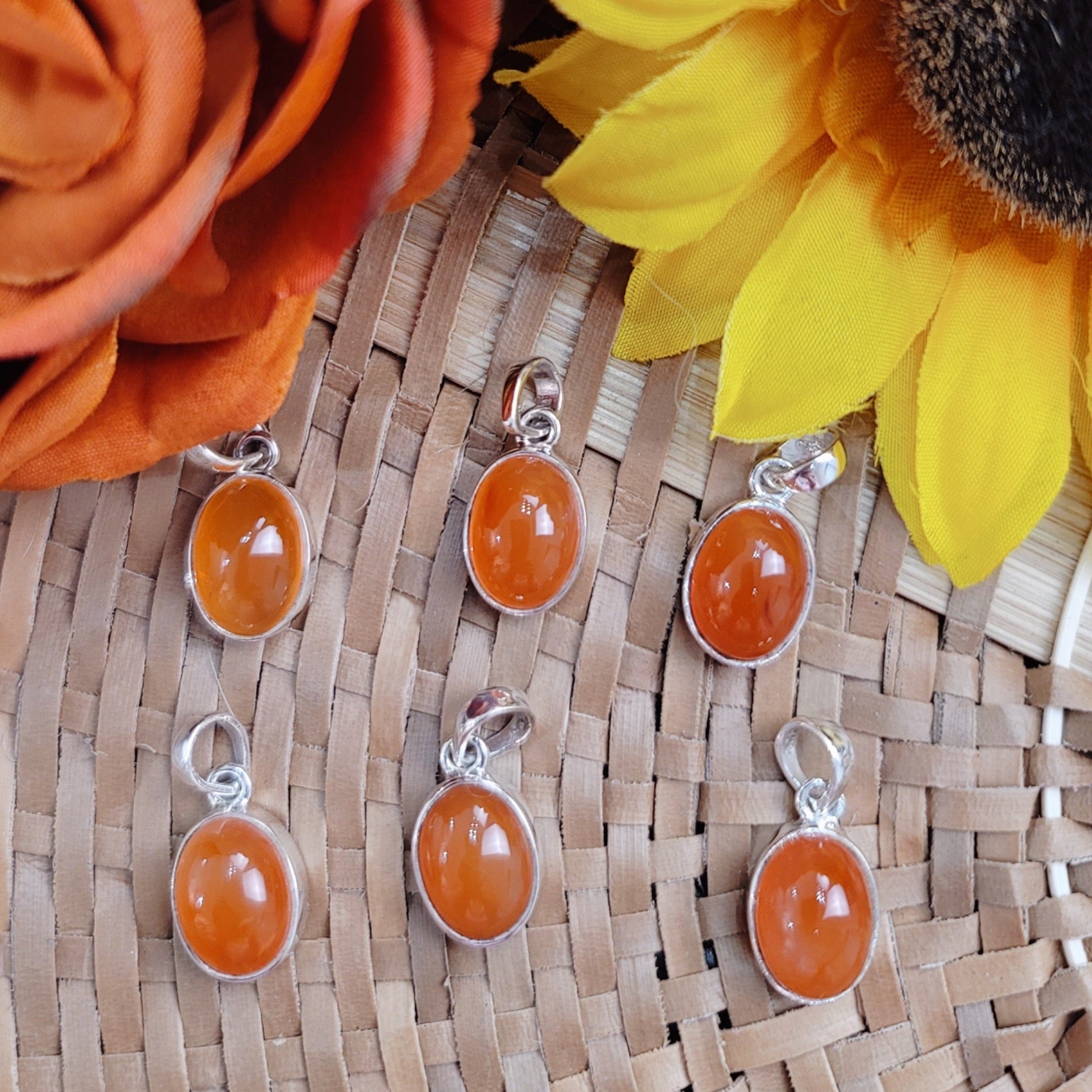 Carnelian Pendant .925 Silver for Attraction & Embracing your Inner Fire