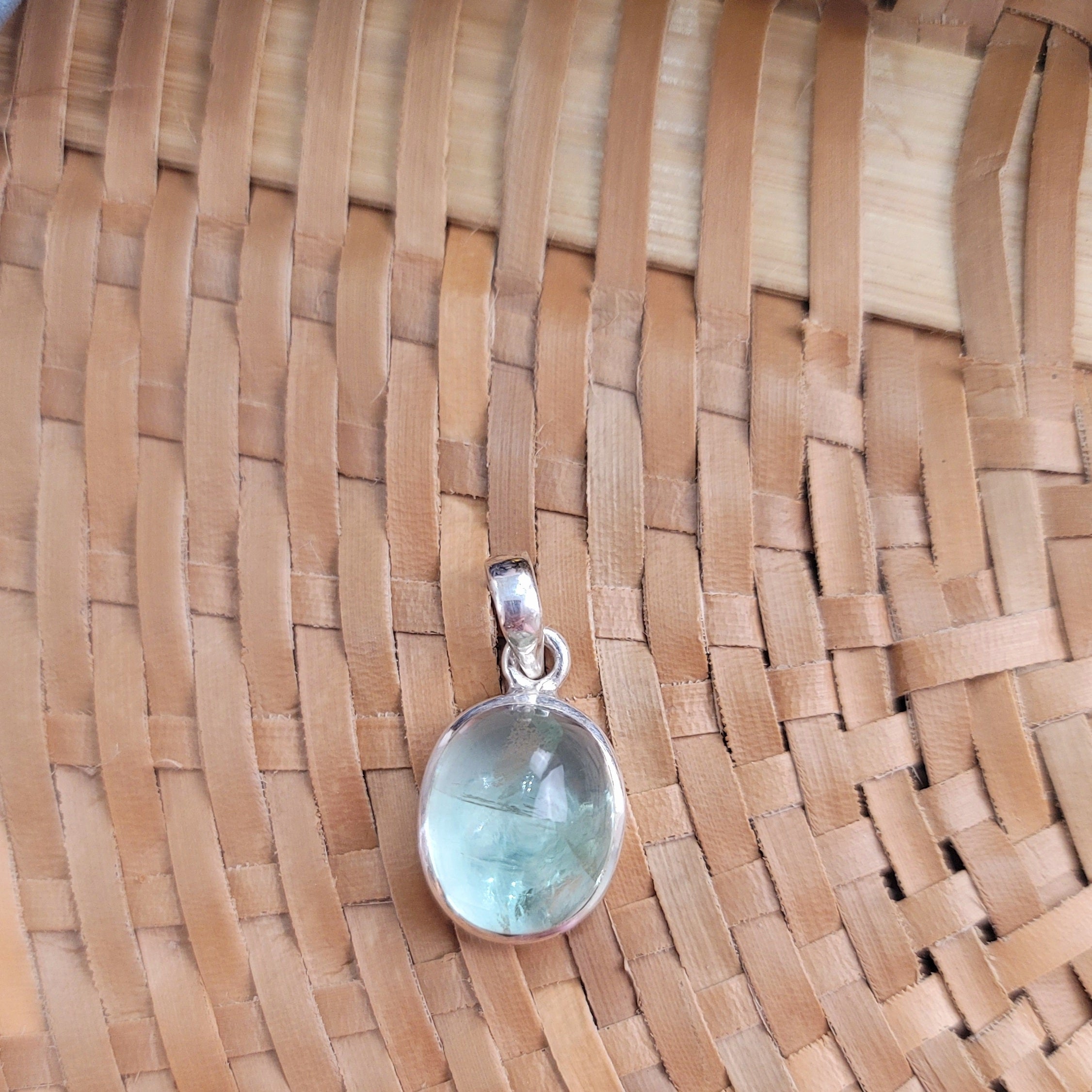 Fluorite Pendant .925 Silver for Learning and Memorization
