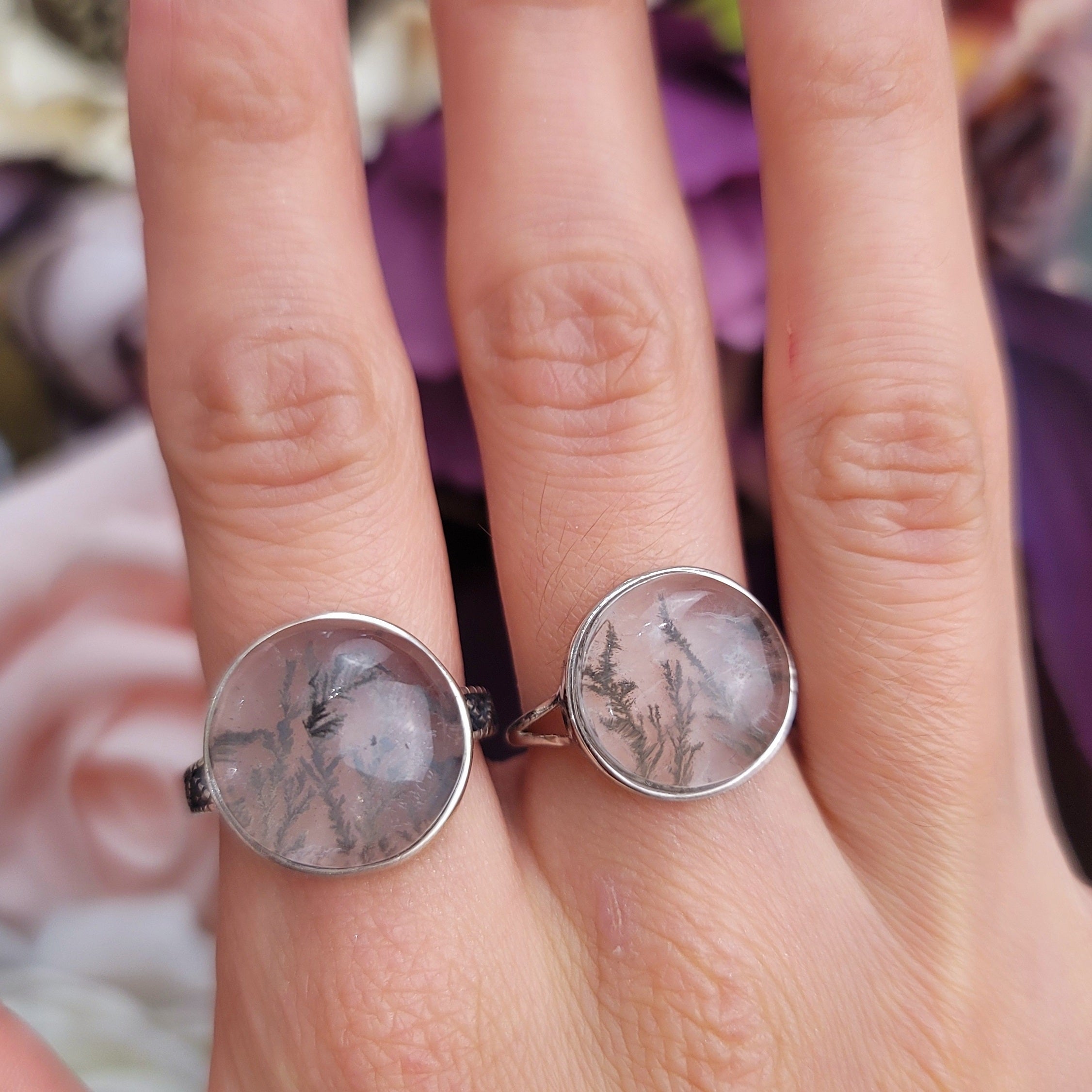 Dendritic Quartz Ring for Deepening your Connection to Mother Earth