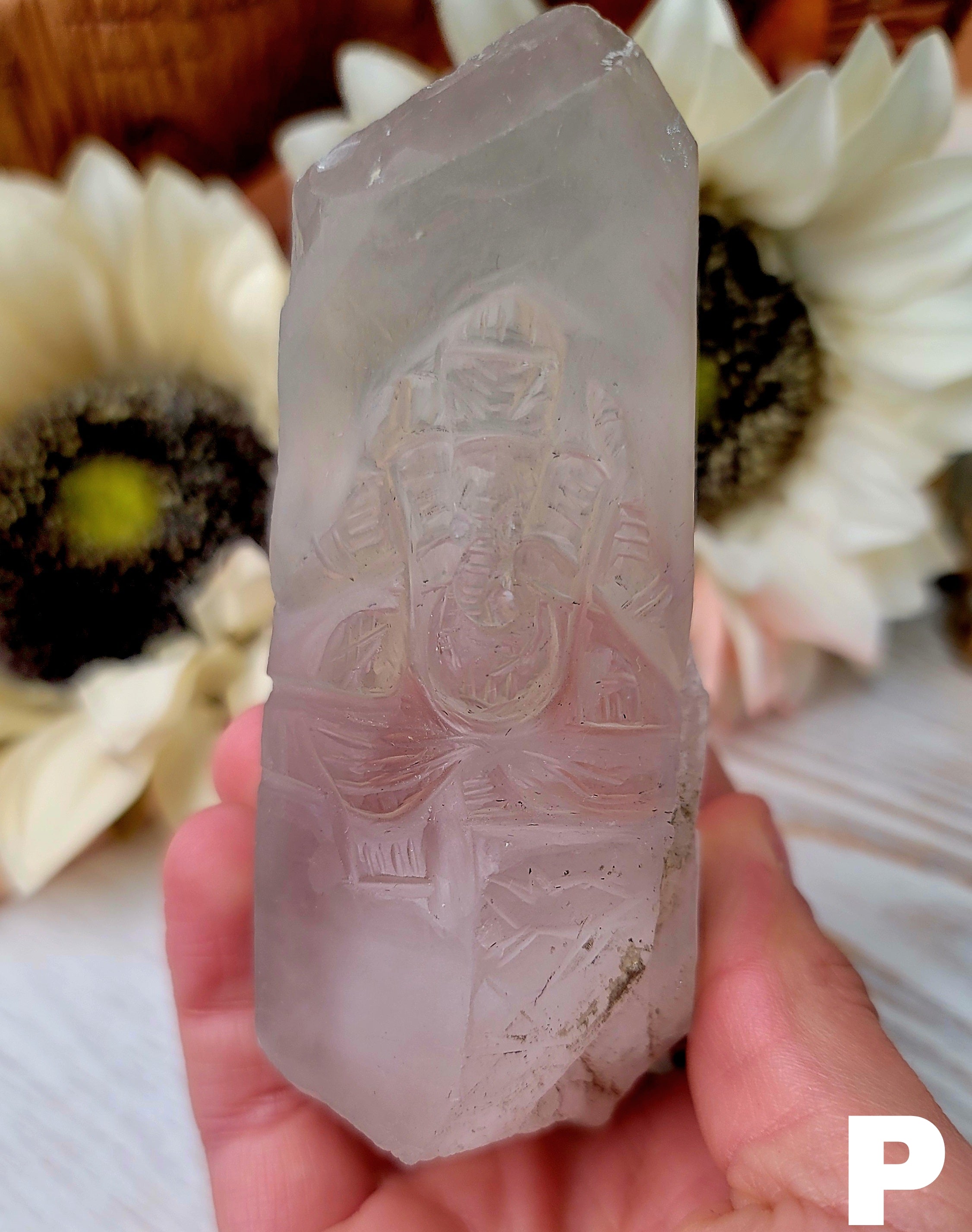 Himalayan Quartz Ganesha Carving for Stronger Higher Guidance
