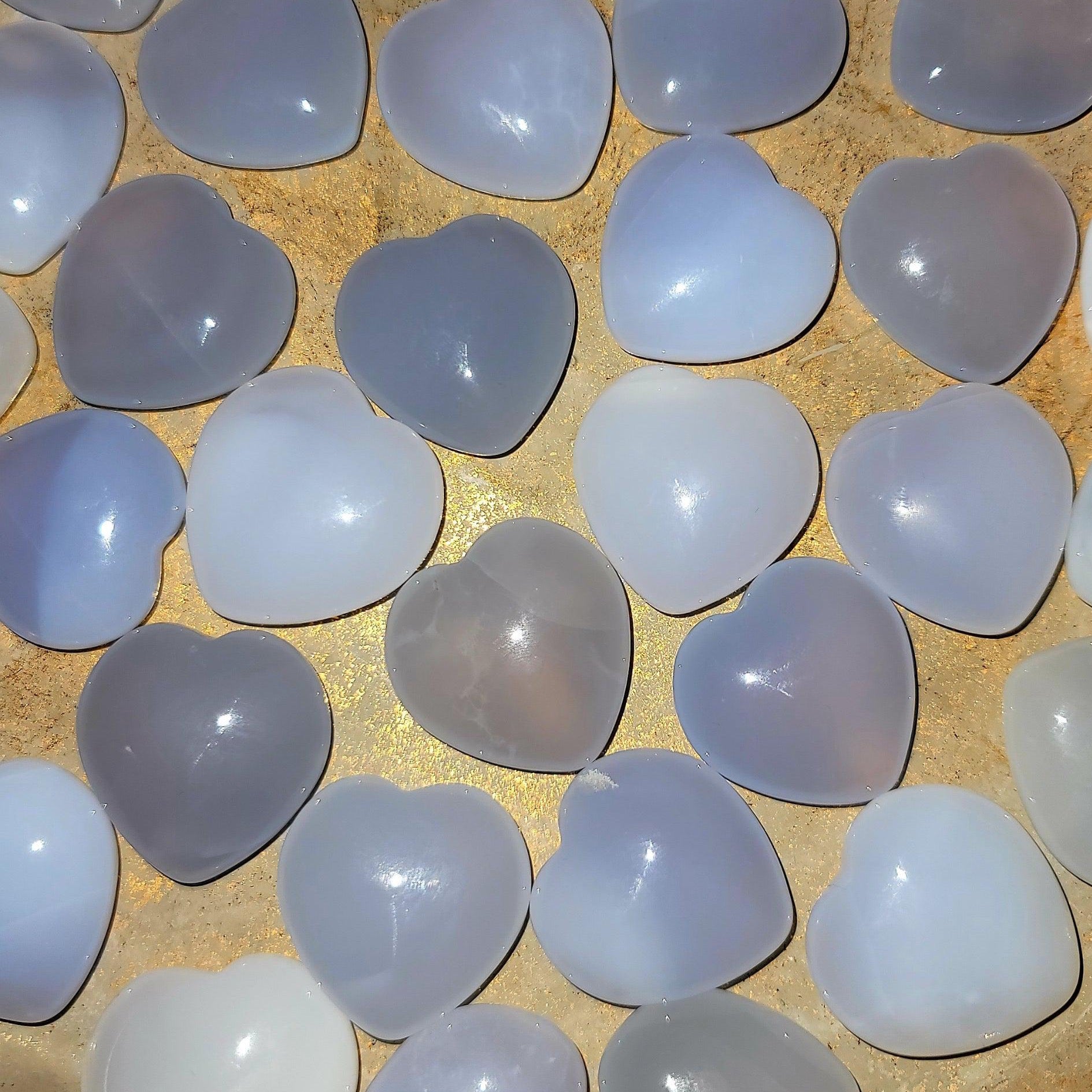 Blue Chalcedony Heart for Anxiety & Stress Relief