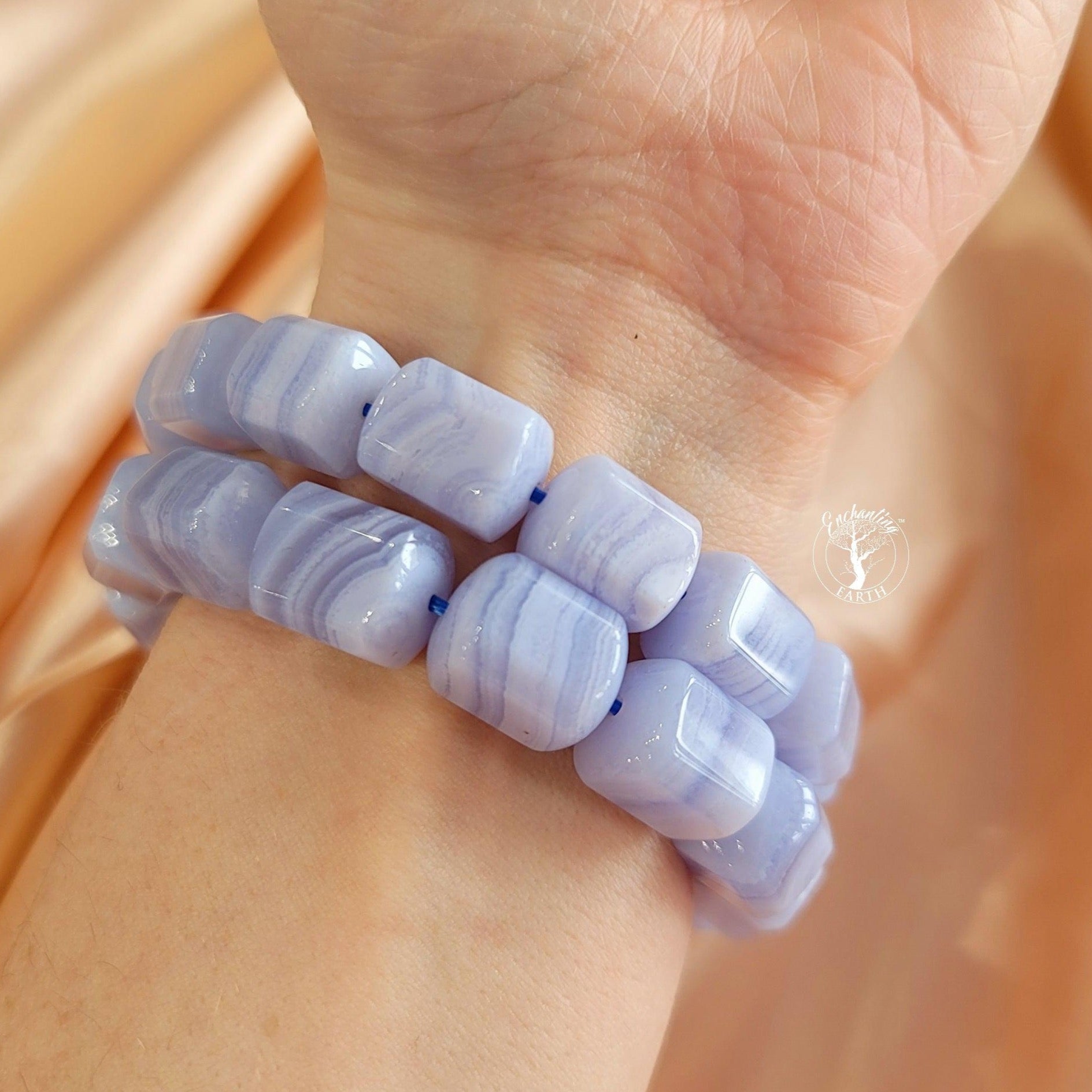 Blue Lace Agate Bracelet for Confident Communication