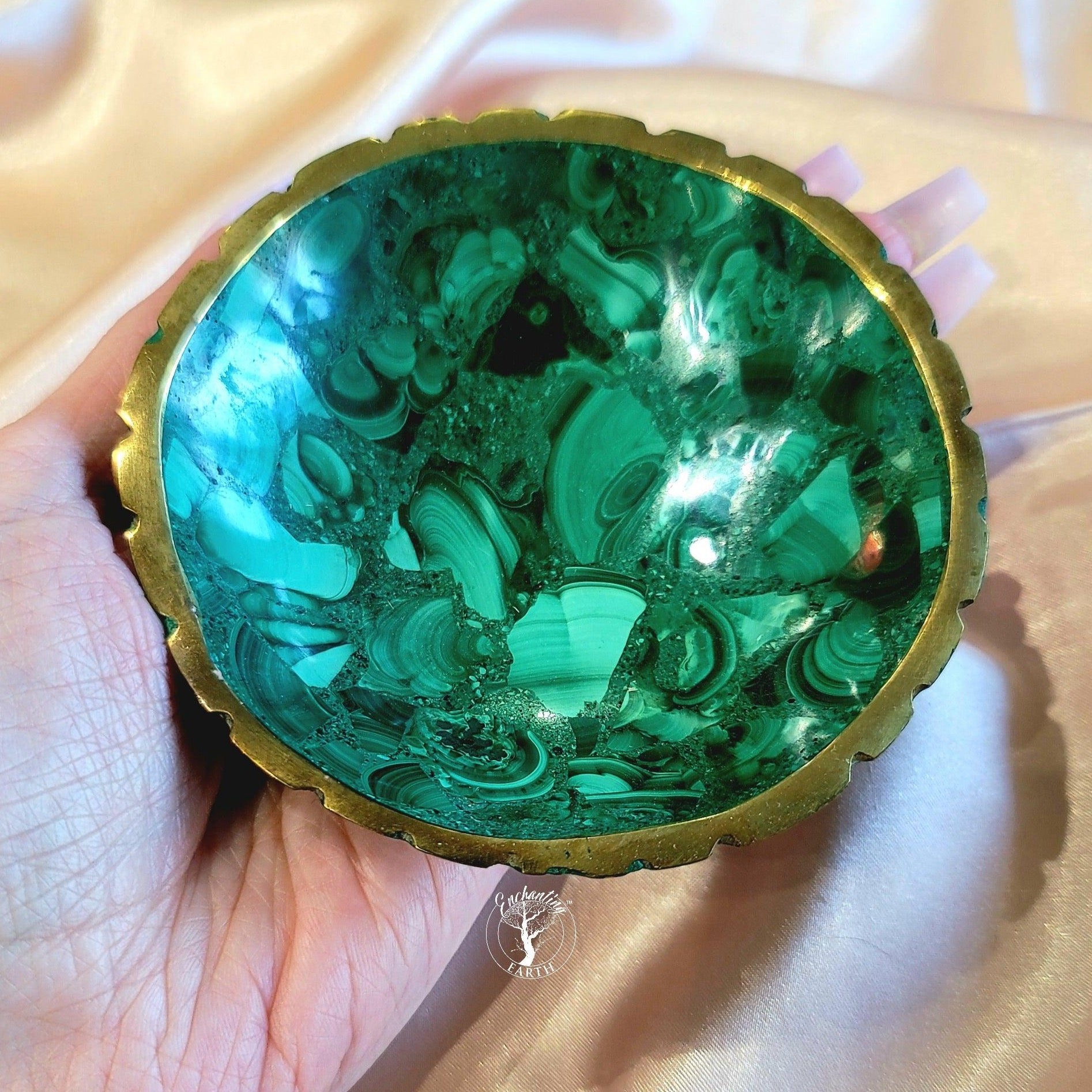 Malachite Bowl for Abundance, Protection and Transformation