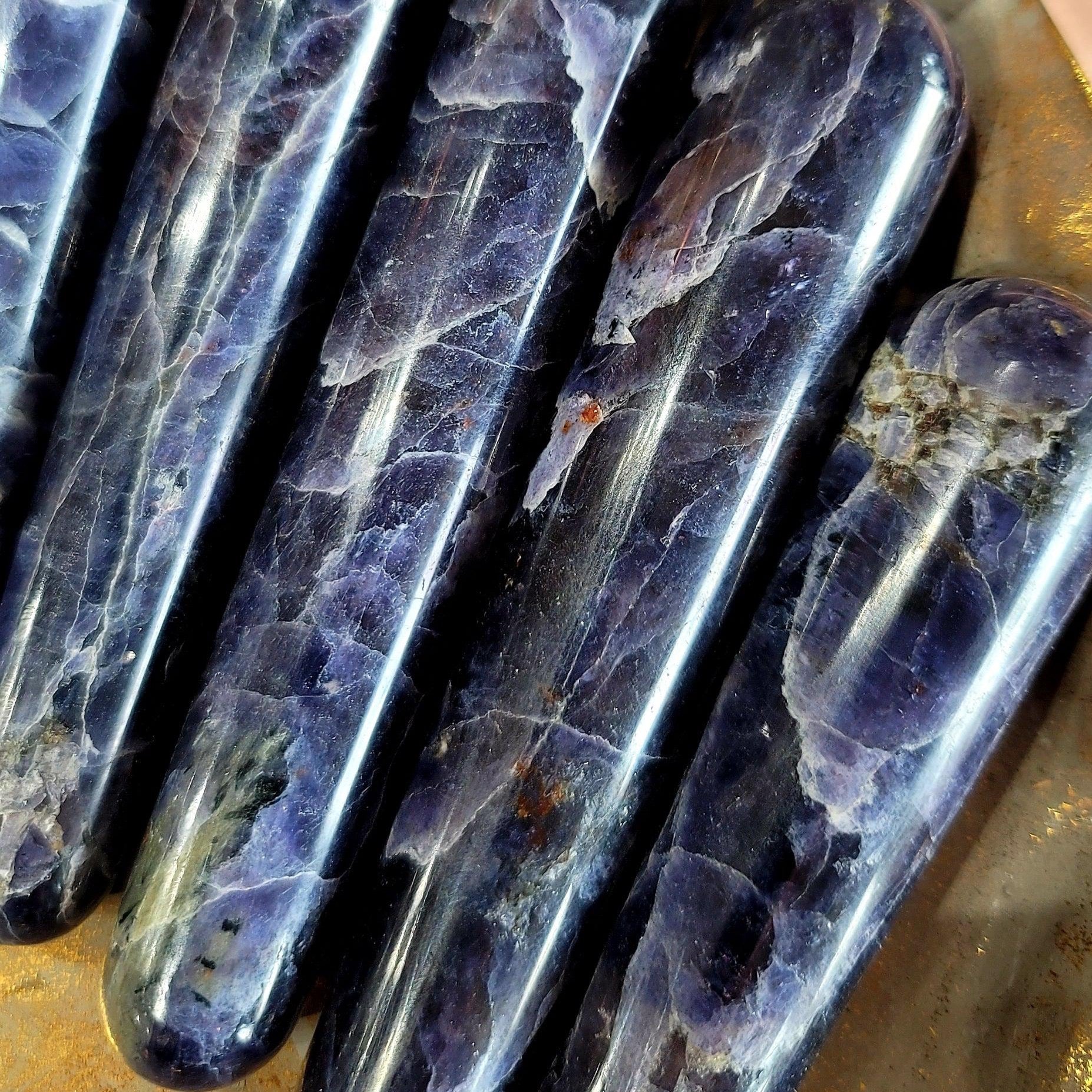 Iolite with Sunstone Massage Wand for Sharp Intuition & Visions